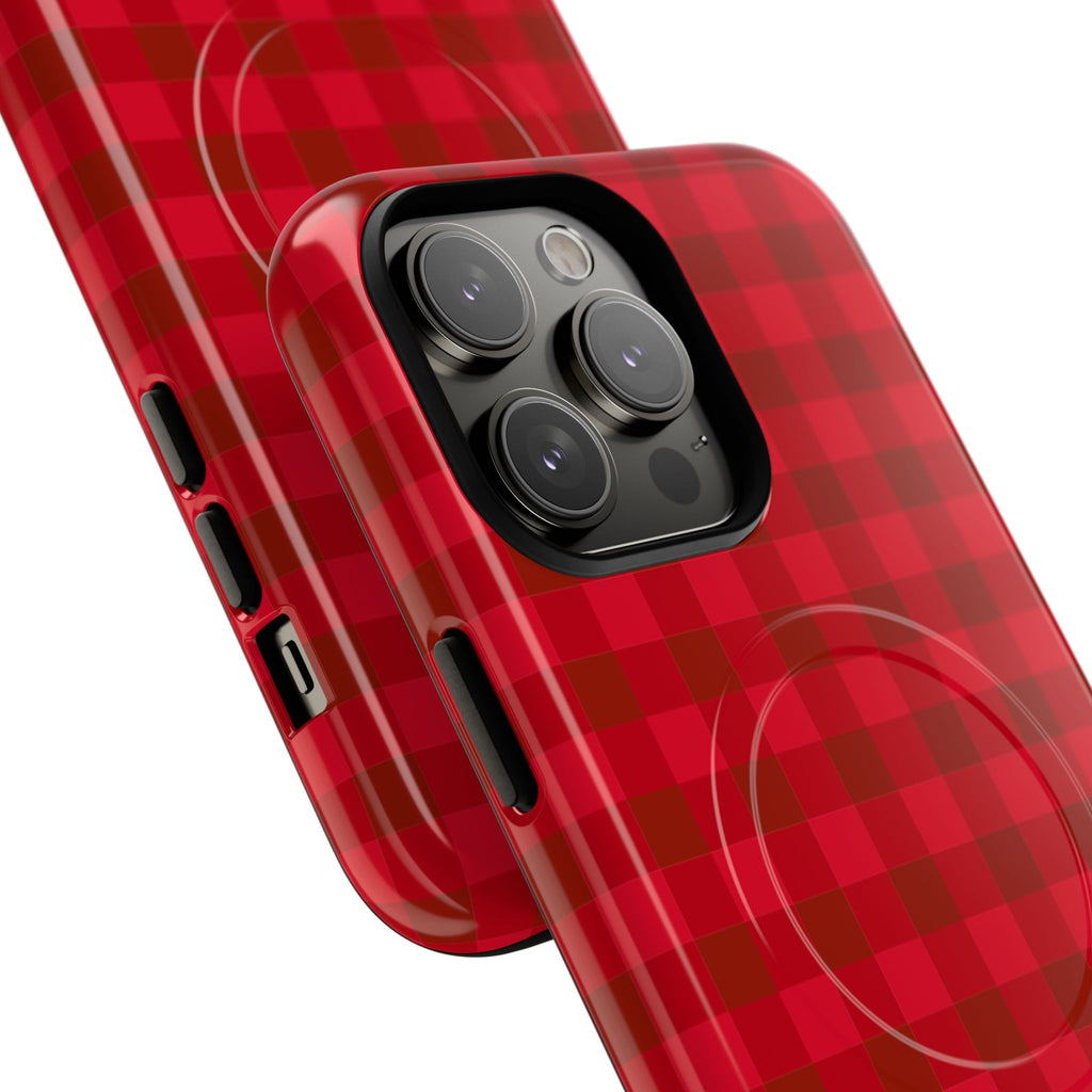 Red Buffalo Plaid iPhone Case – MagSafe Compatible