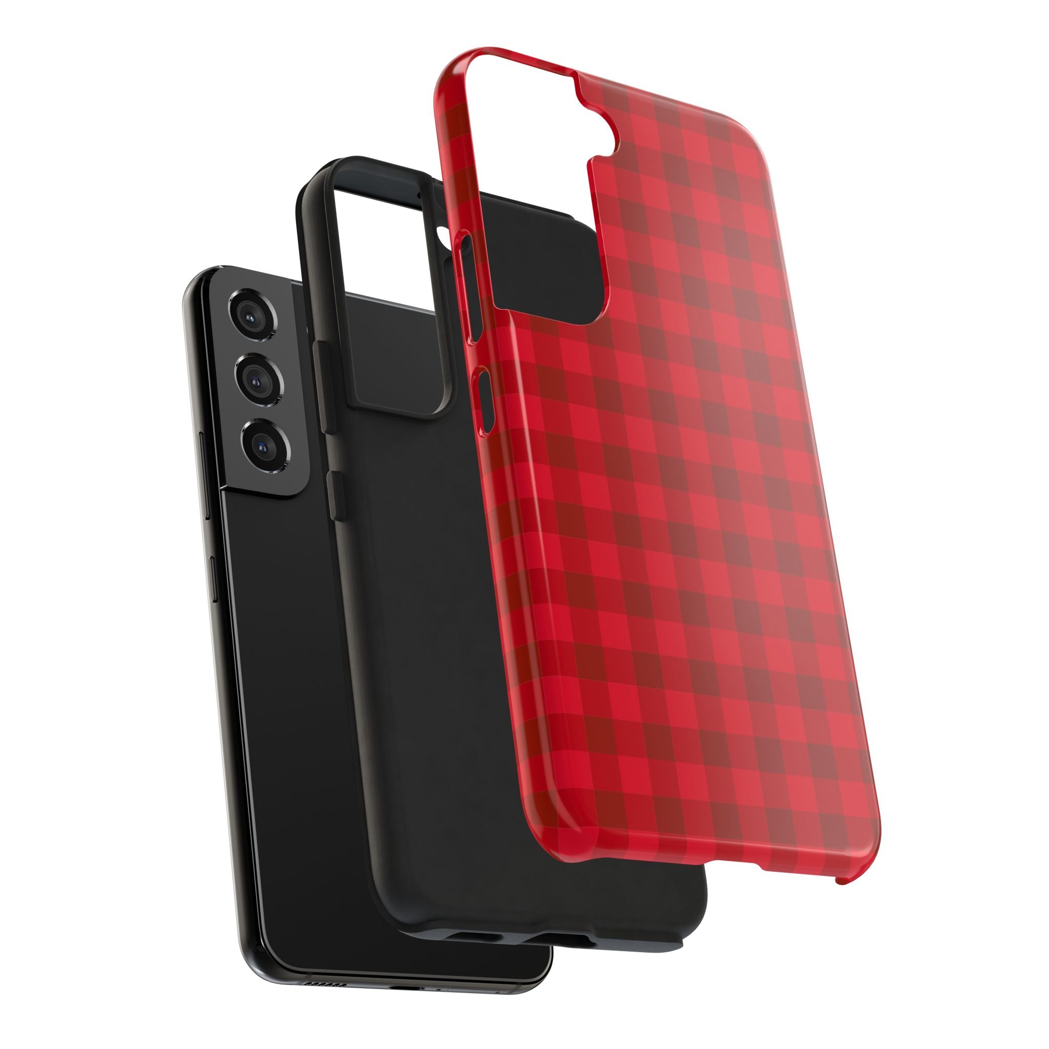 Red Buffalo Plaid Tough Samsung Case - Durable Protective Check Pattern Cover