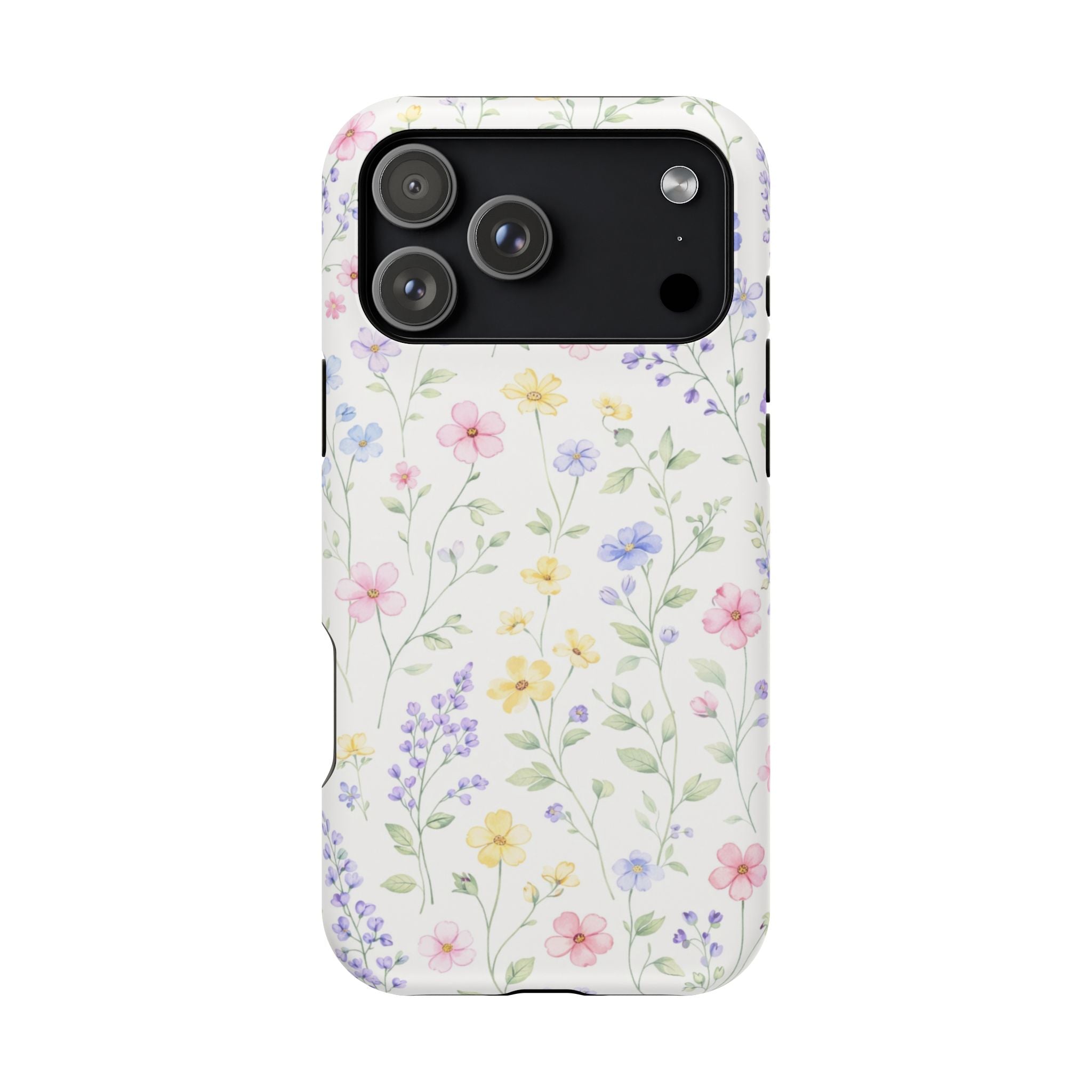Pastel Wildflower Pattern iPhone Case | Magnetic Impact-Resistant Case