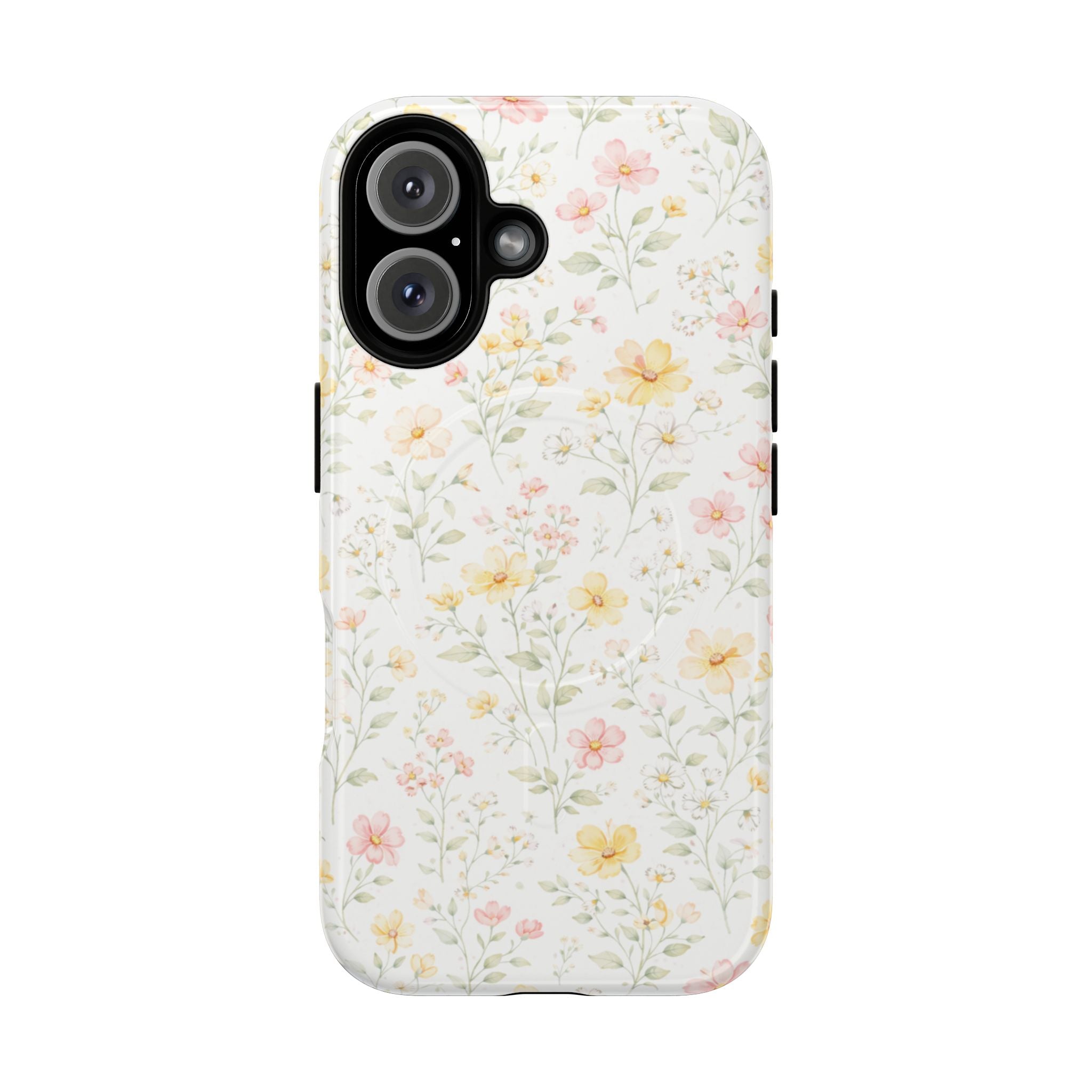 Floral Meadow Tough Magnetic Phone Case | Pastel Wildflower iPhone Cover