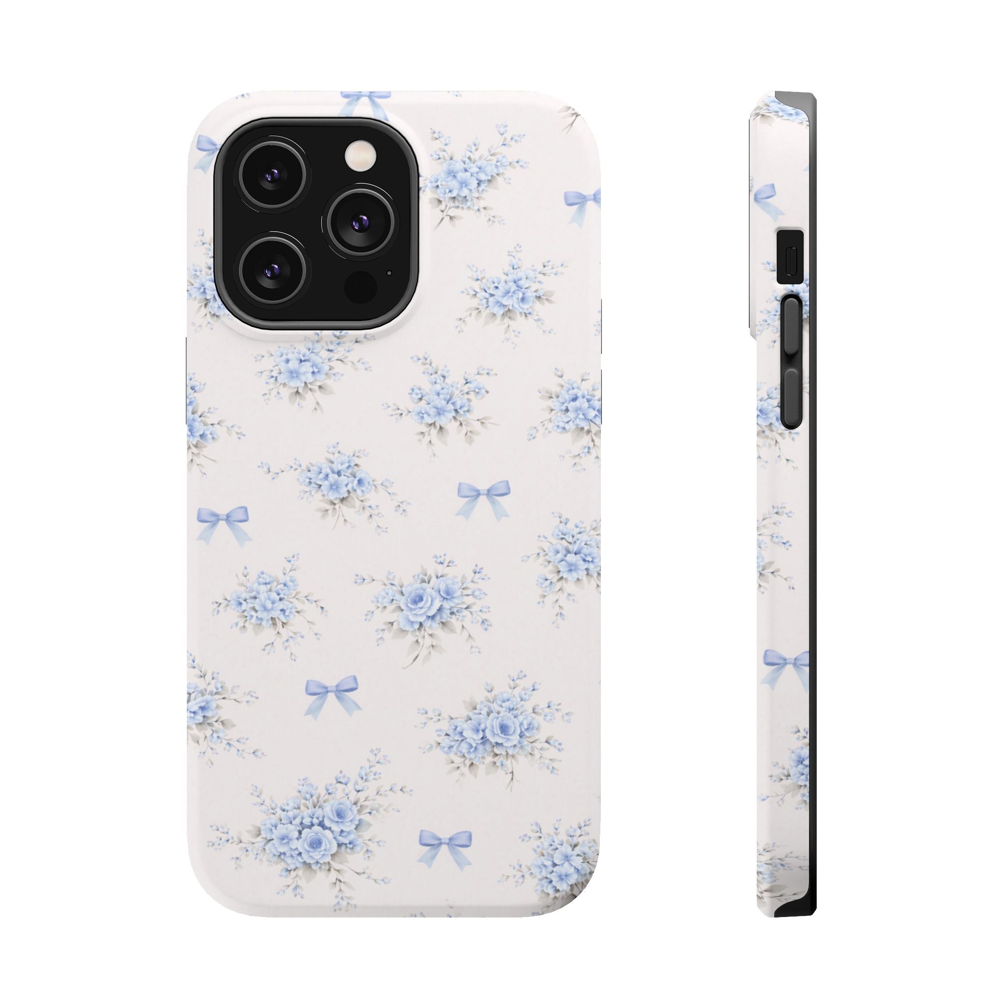 Blue Floral Bouquet iPhone Case | Magnetic Impact-Resistant Case