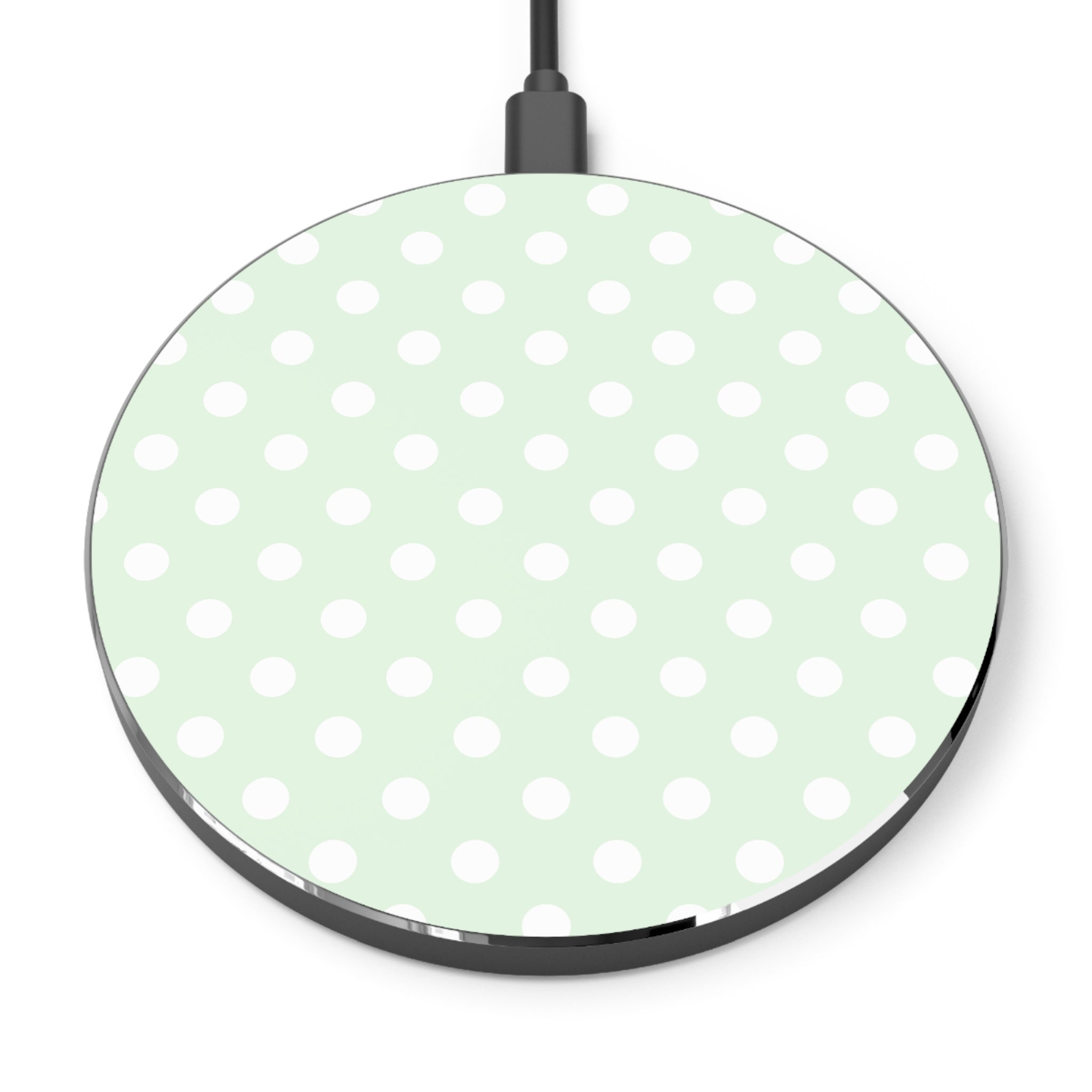 Mint Polka Dot Wireless Charger