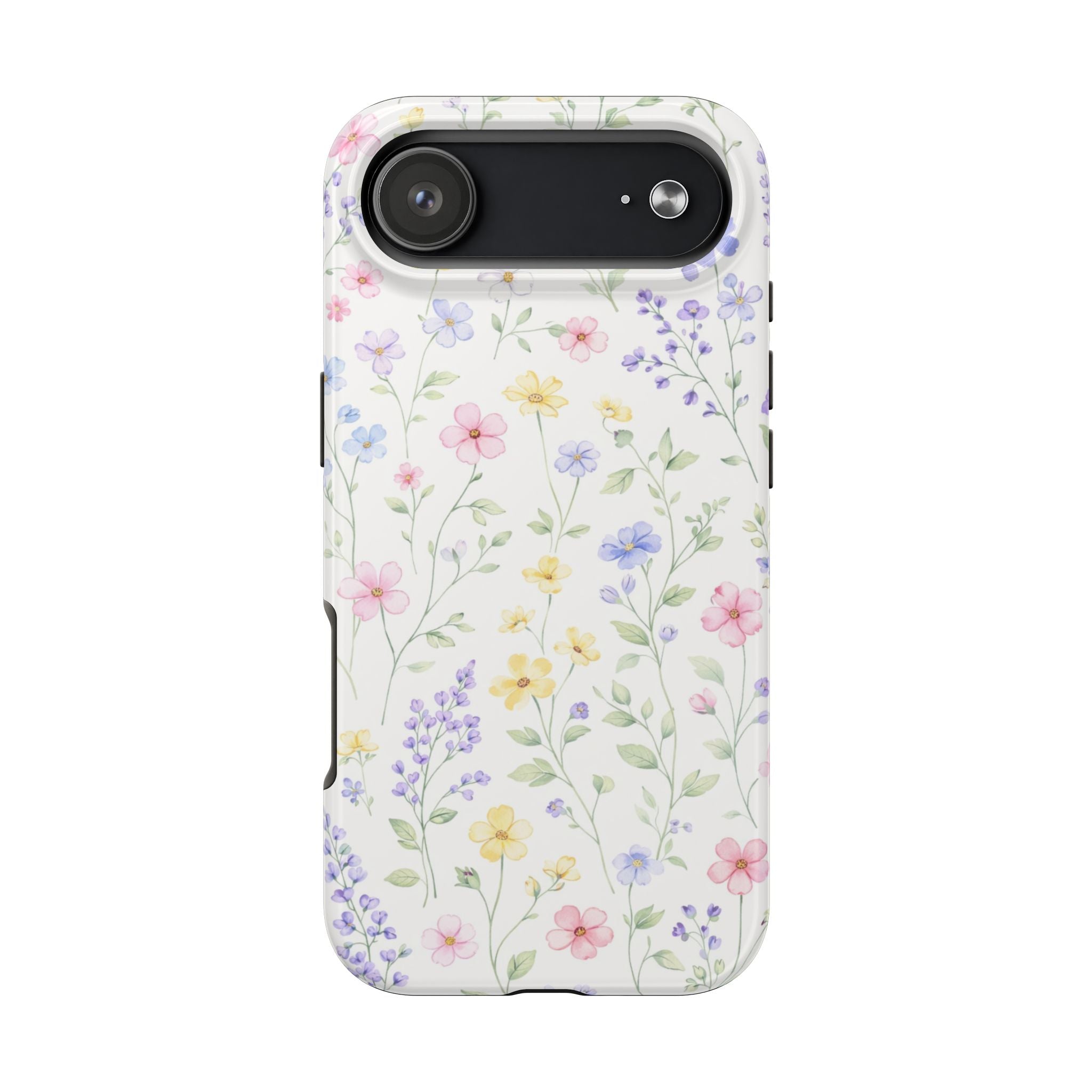 Watercolor Wildflowers Tough iPhone Case | Pastel Floral iPhone Case