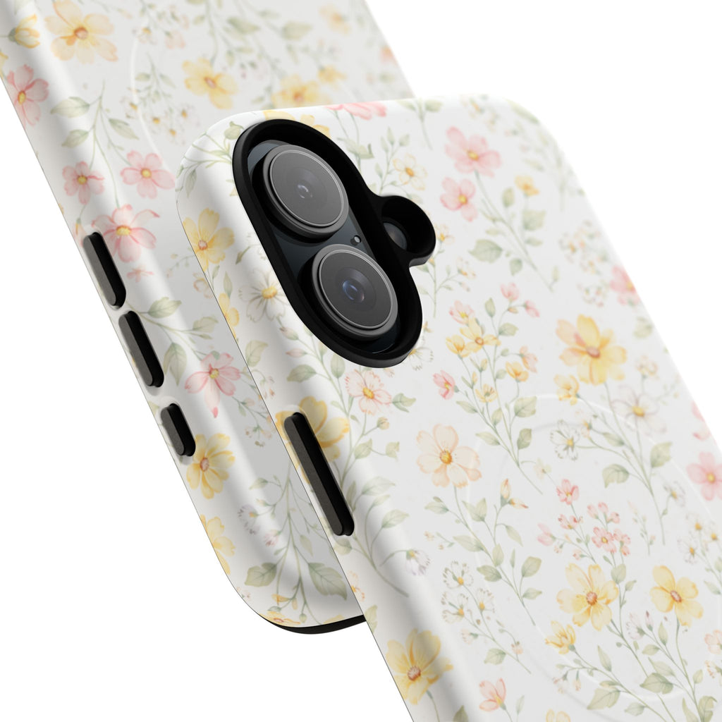 Floral Meadow Tough Magnetic Phone Case | Pastel Wildflower iPhone Cover