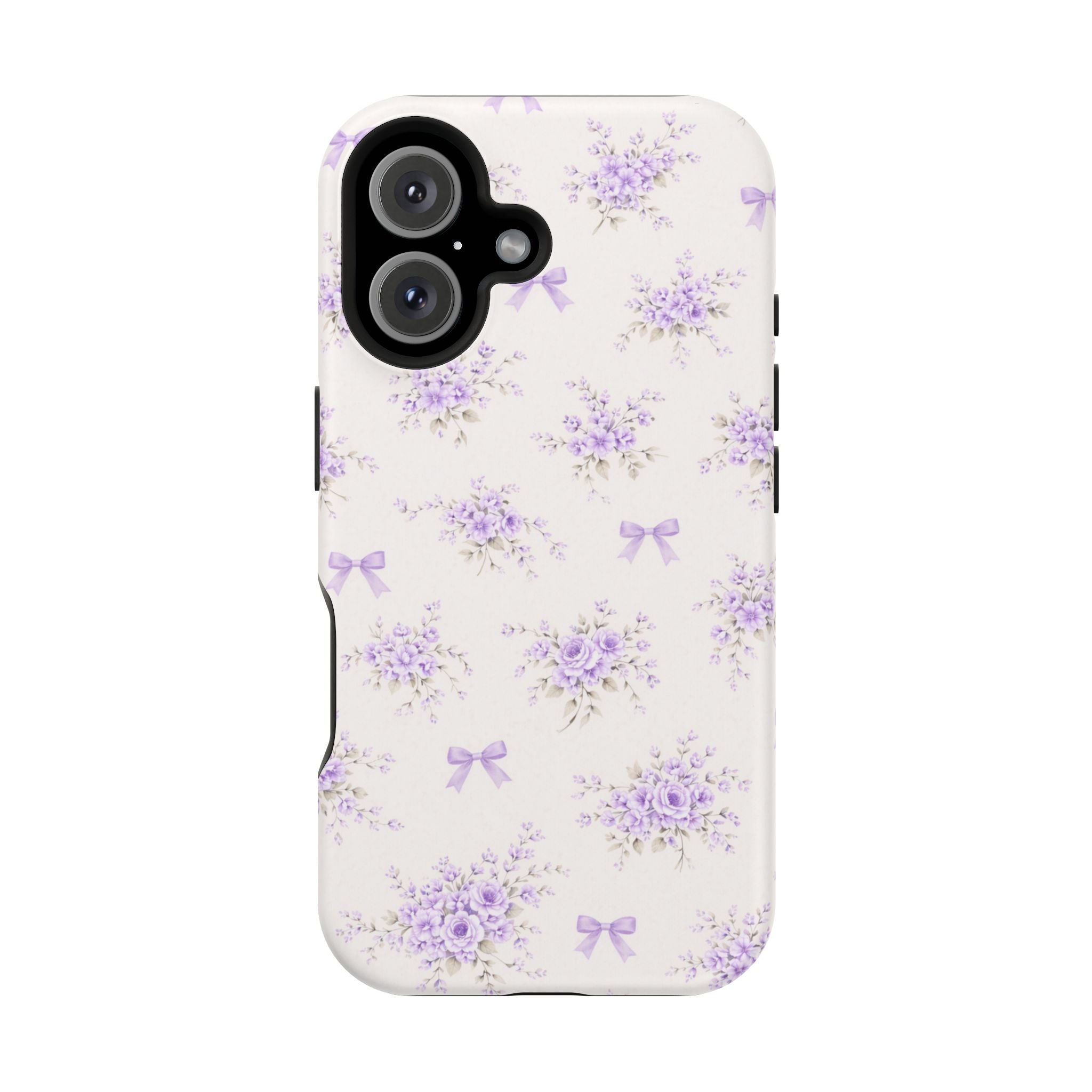 Lavender Bouquet Pattern iPhone Case | Magnetic Impact-Resistant Case