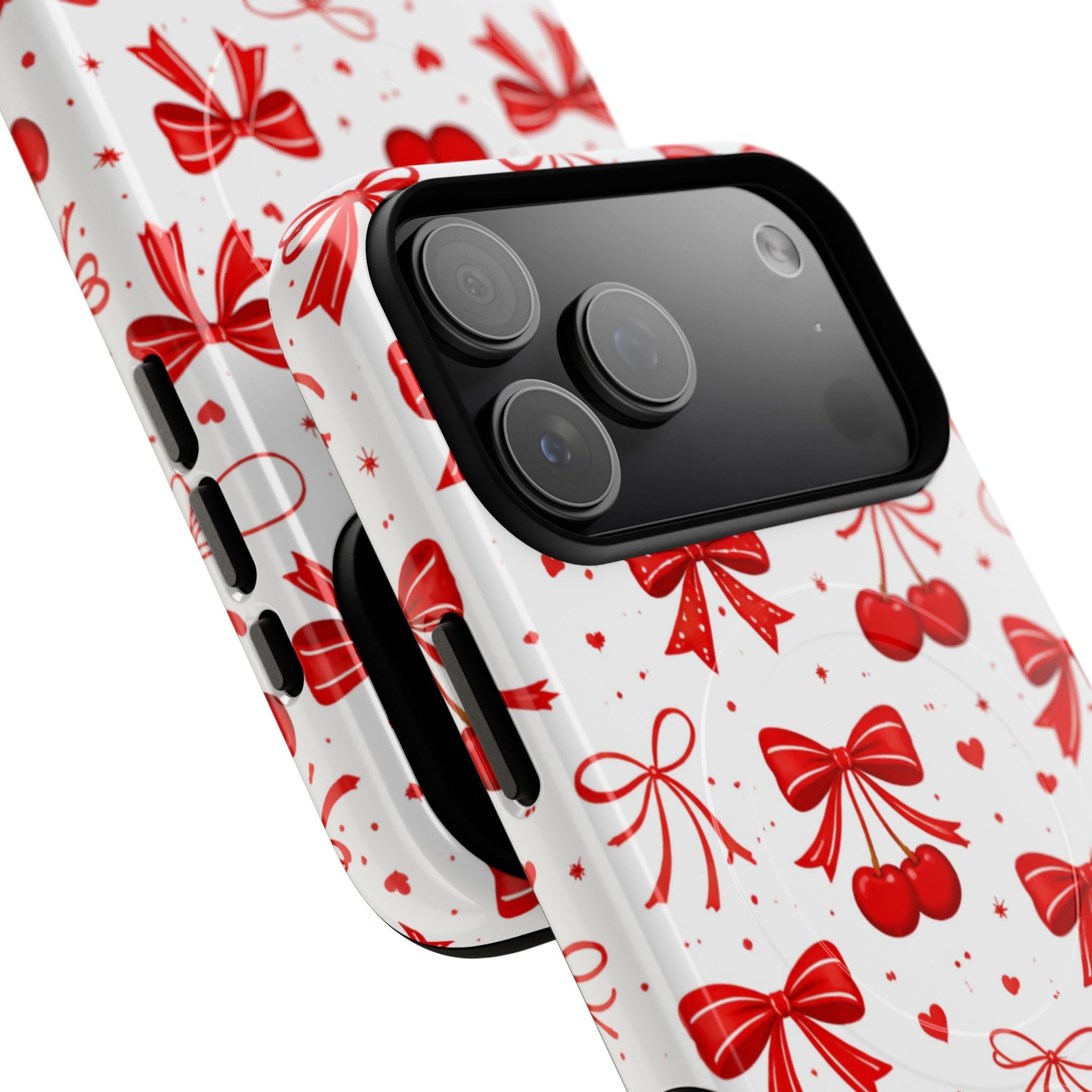 Cherry Bow iPhone Case – MagSafe Compatible