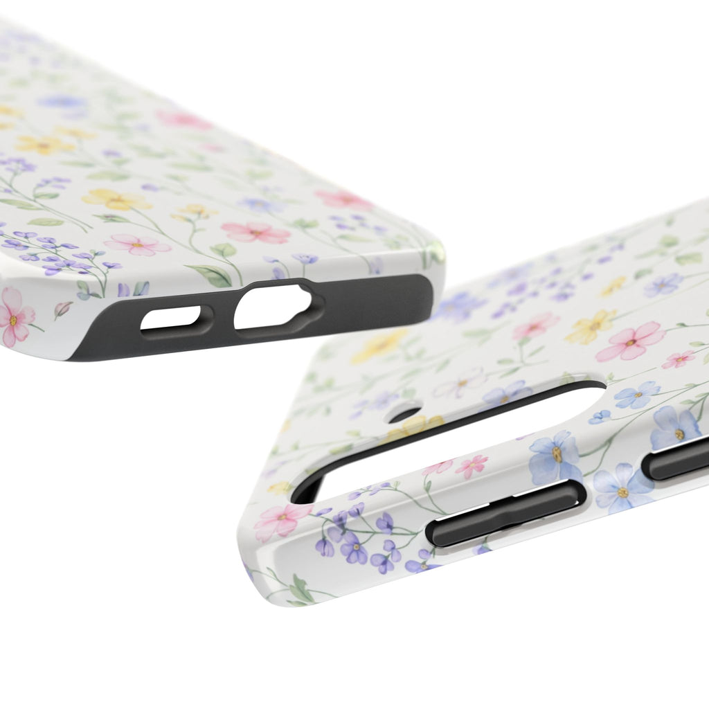 Pastel Wildflower Pattern Tough Samsung Galaxy  Phone Case | Floral Spring Phone Case