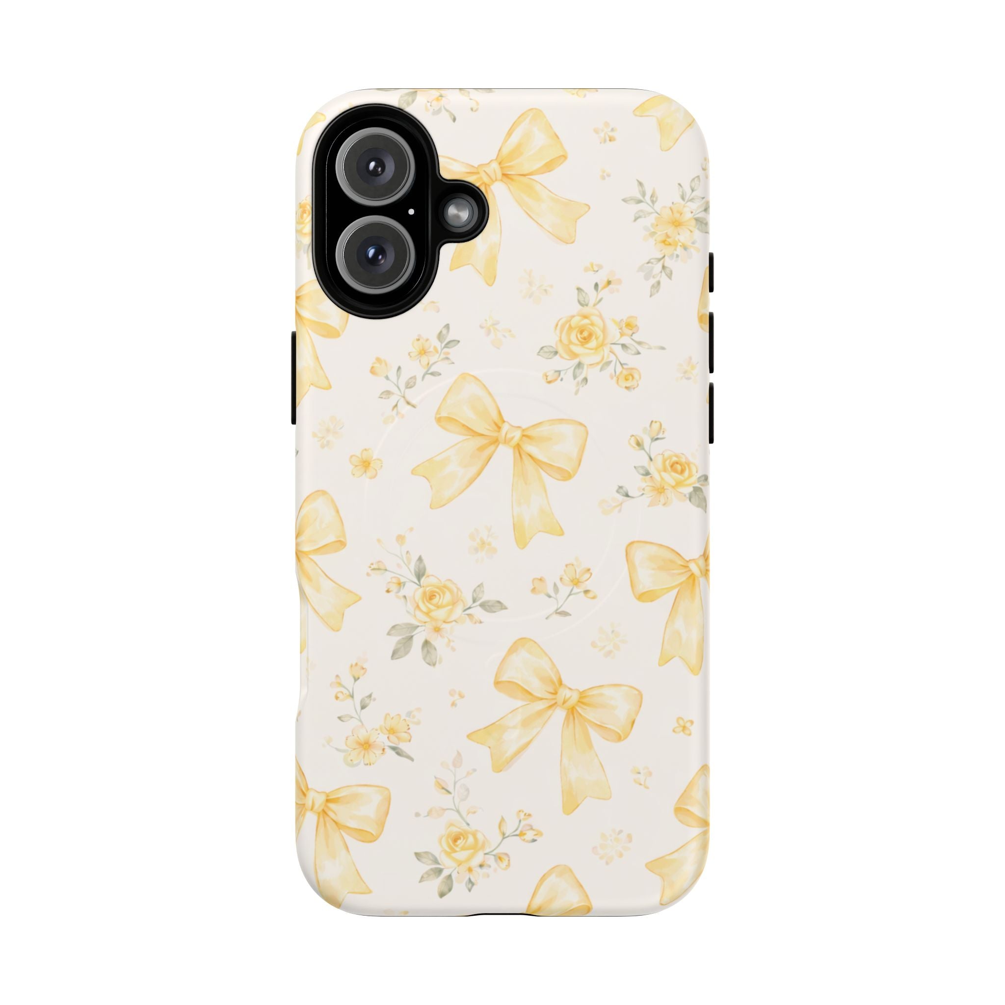 Yellow Rose Bow iPhone Case – MagSafe Compatible