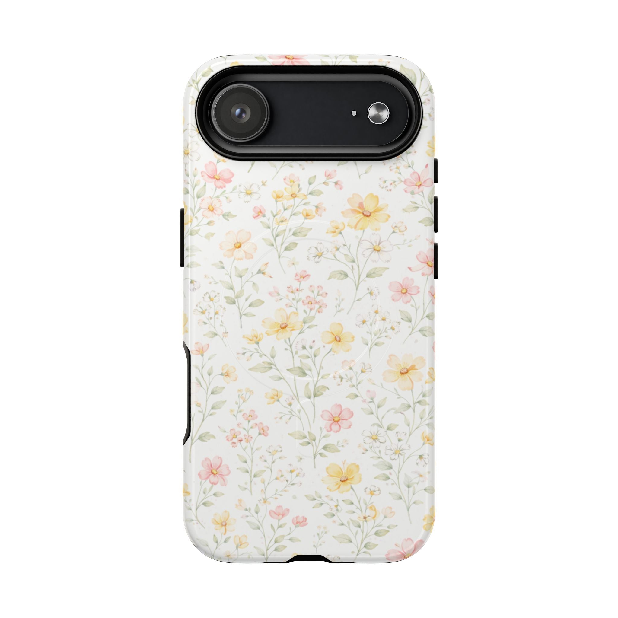 Floral Meadow Tough Magnetic Phone Case | Pastel Wildflower iPhone Cover