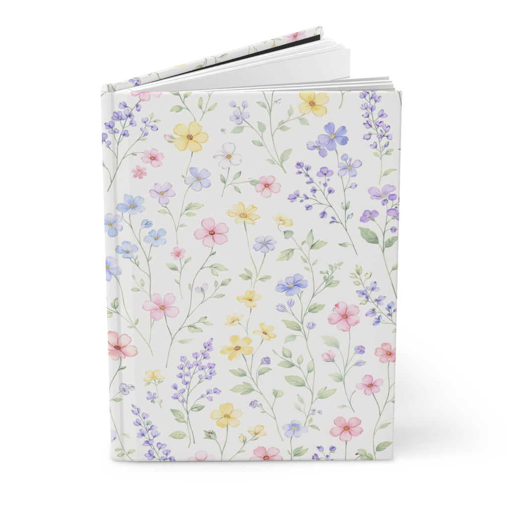 Watercolor Wildflower Pattern Journal | Floral Hardcover Notebook