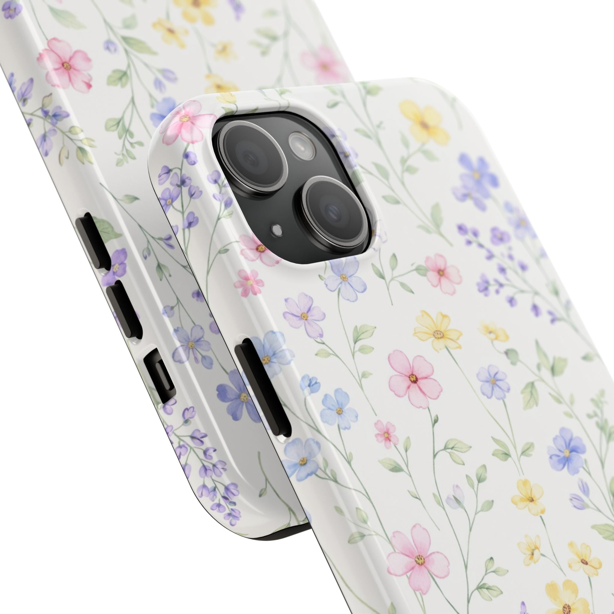Watercolor Wildflowers Tough iPhone Case | Pastel Floral iPhone Case