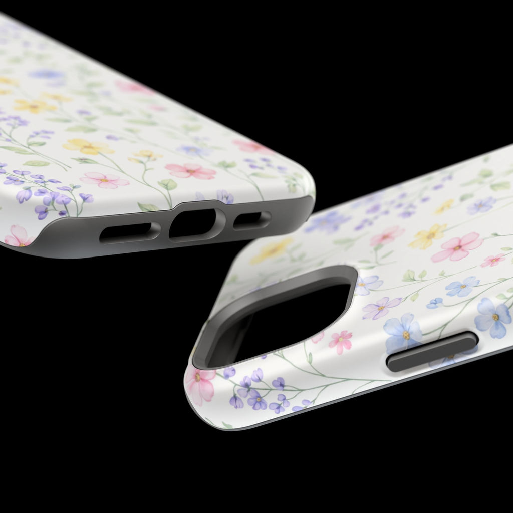 Pastel Wildflower Pattern iPhone Case | Magnetic Impact-Resistant Case
