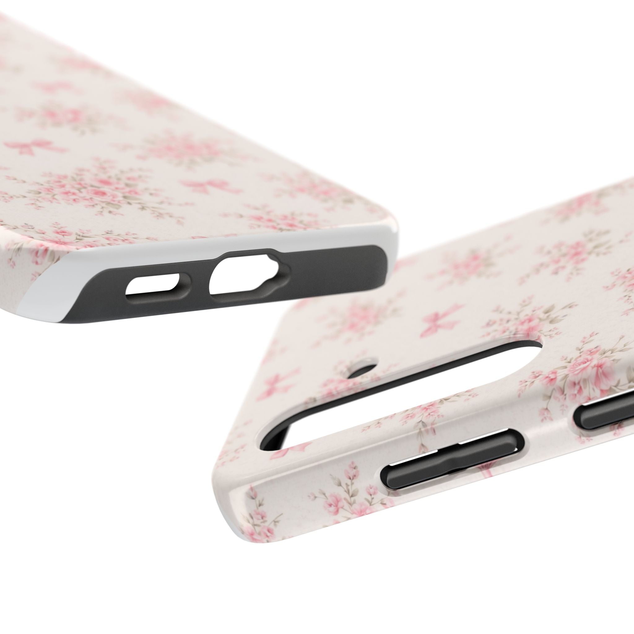 Pink Floral Bouquet Phone Case  Samsung Galaxy | Vintage Roses and Bows, Tough Phone Case