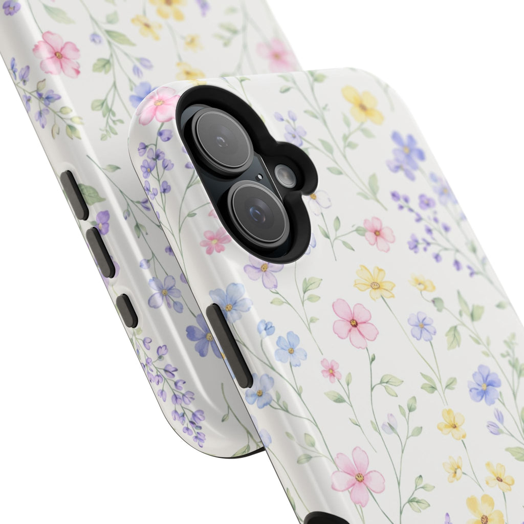 Pastel Wildflower Pattern iPhone Case | Magnetic Impact-Resistant Case