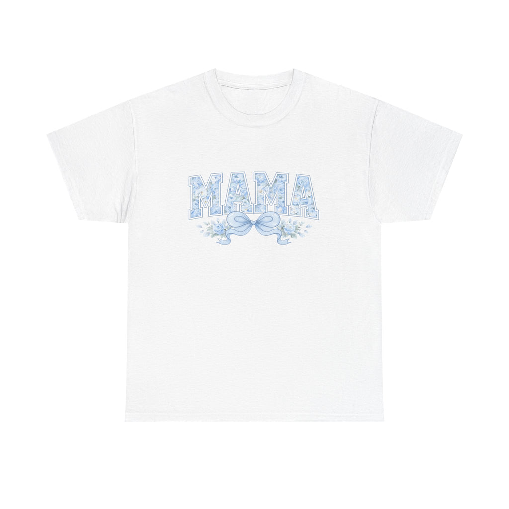 Mama Floral Tee — Blue 'MAMA' Mother's Day T‑Shirt