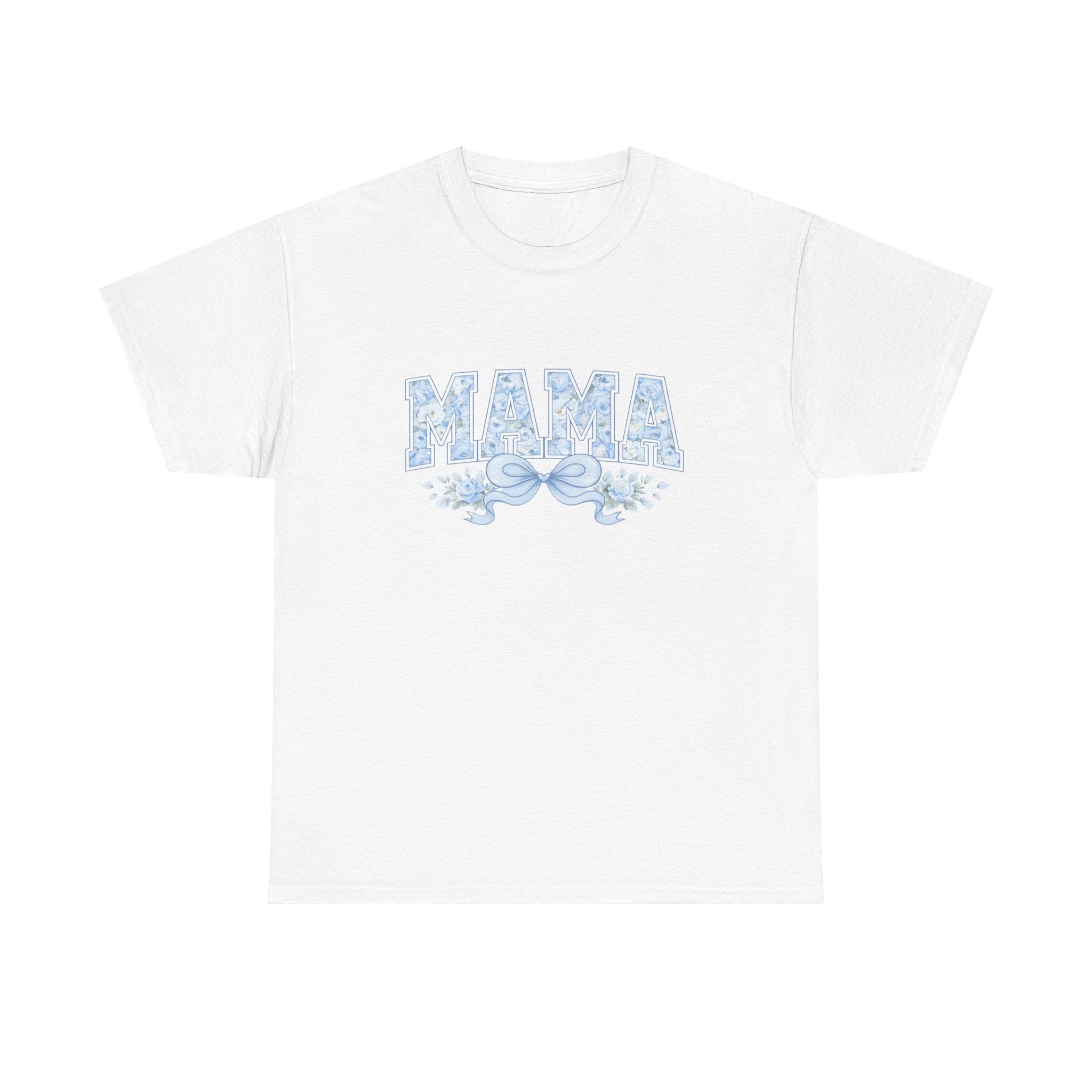 Mama Floral Tee — Blue 'MAMA' Mother's Day T‑Shirt