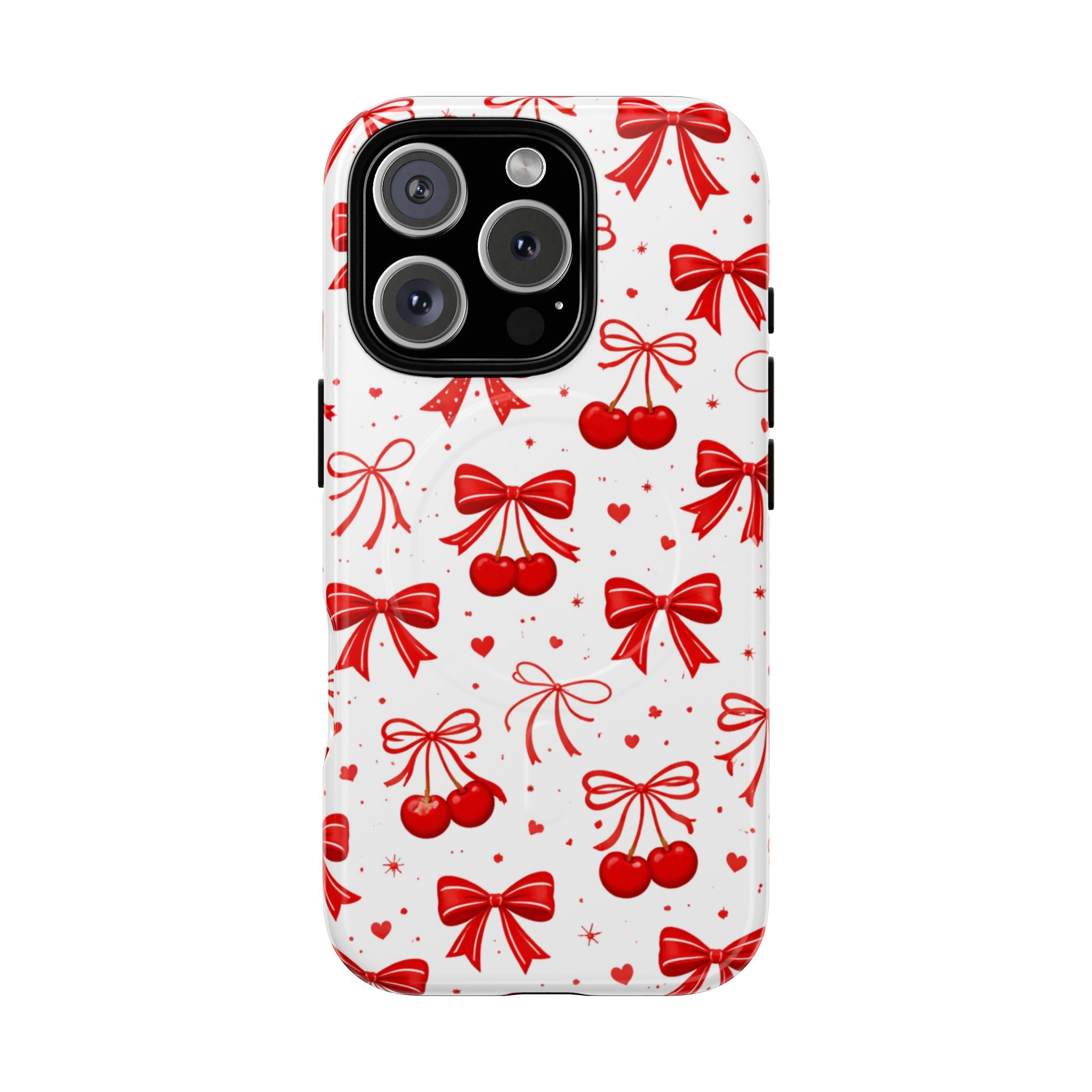 Cherry Bow iPhone Case – MagSafe Compatible