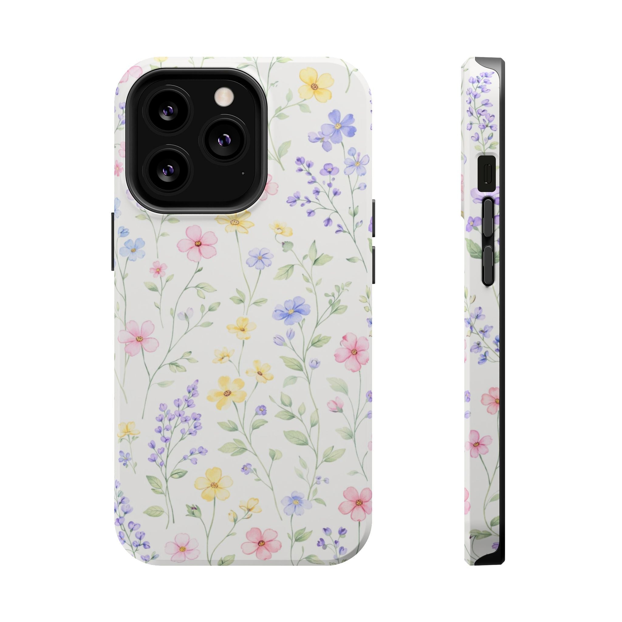 Pastel Wildflower Pattern iPhone Case | Magnetic Impact-Resistant Case