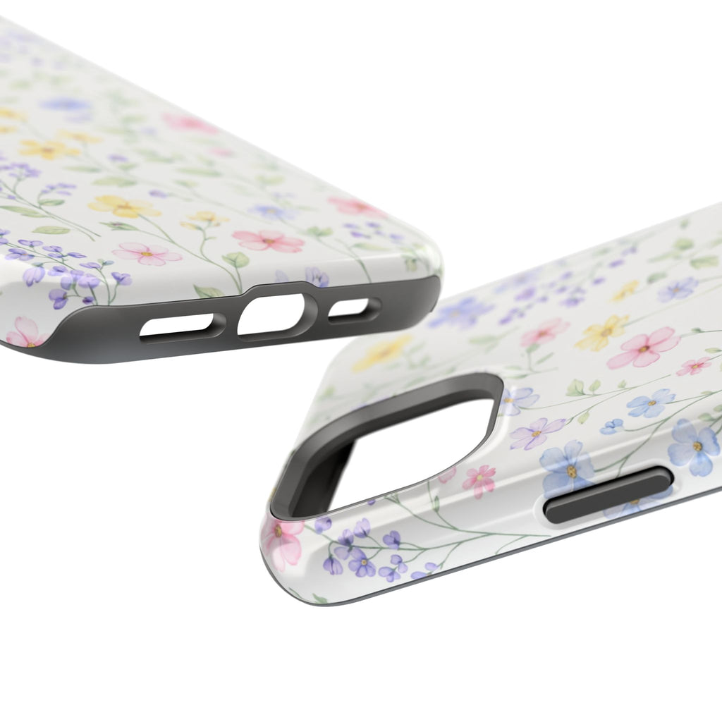 Pastel Wildflower Pattern iPhone Case | Magnetic Impact-Resistant Case