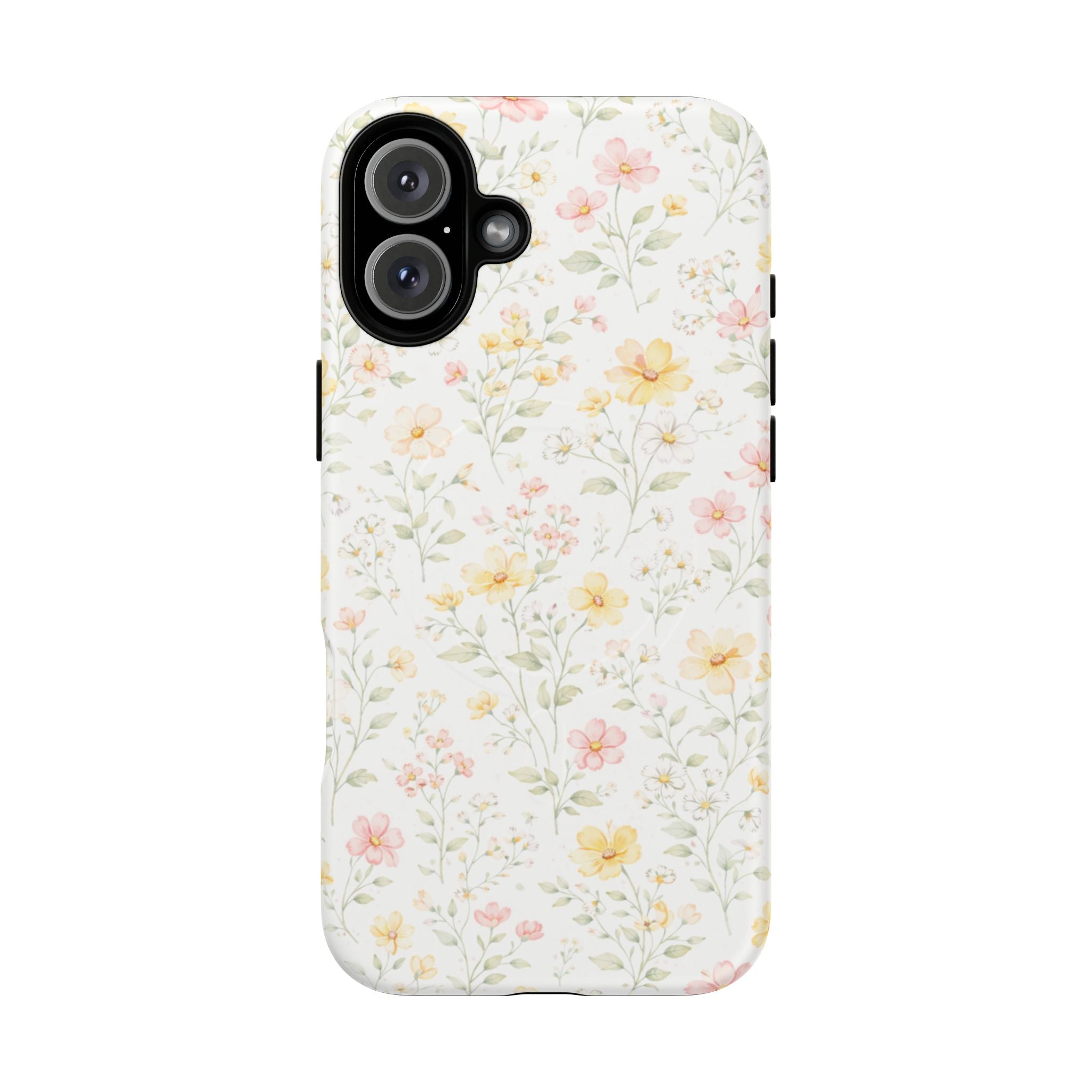 Floral Meadow Tough Magnetic Phone Case | Pastel Wildflower iPhone Cover