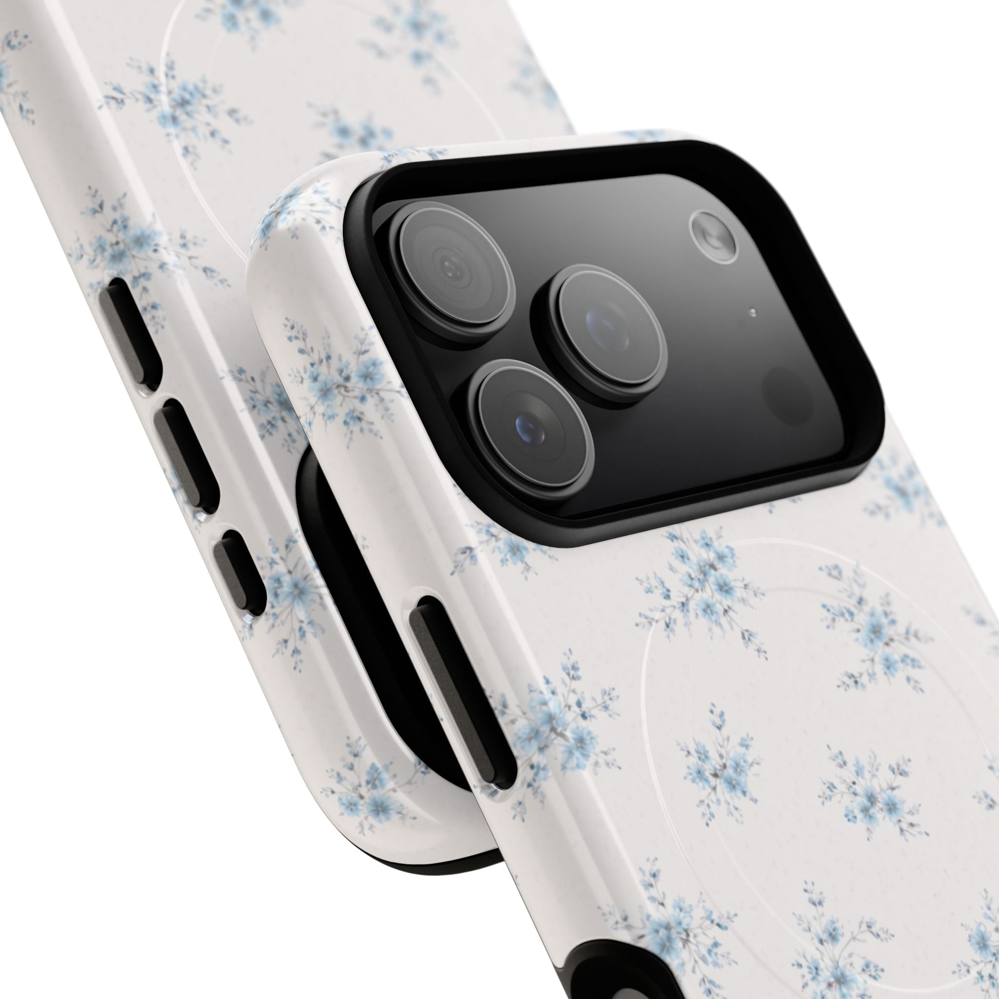 Floral Blue Sprig iPhone Case – MagSafe Compatible