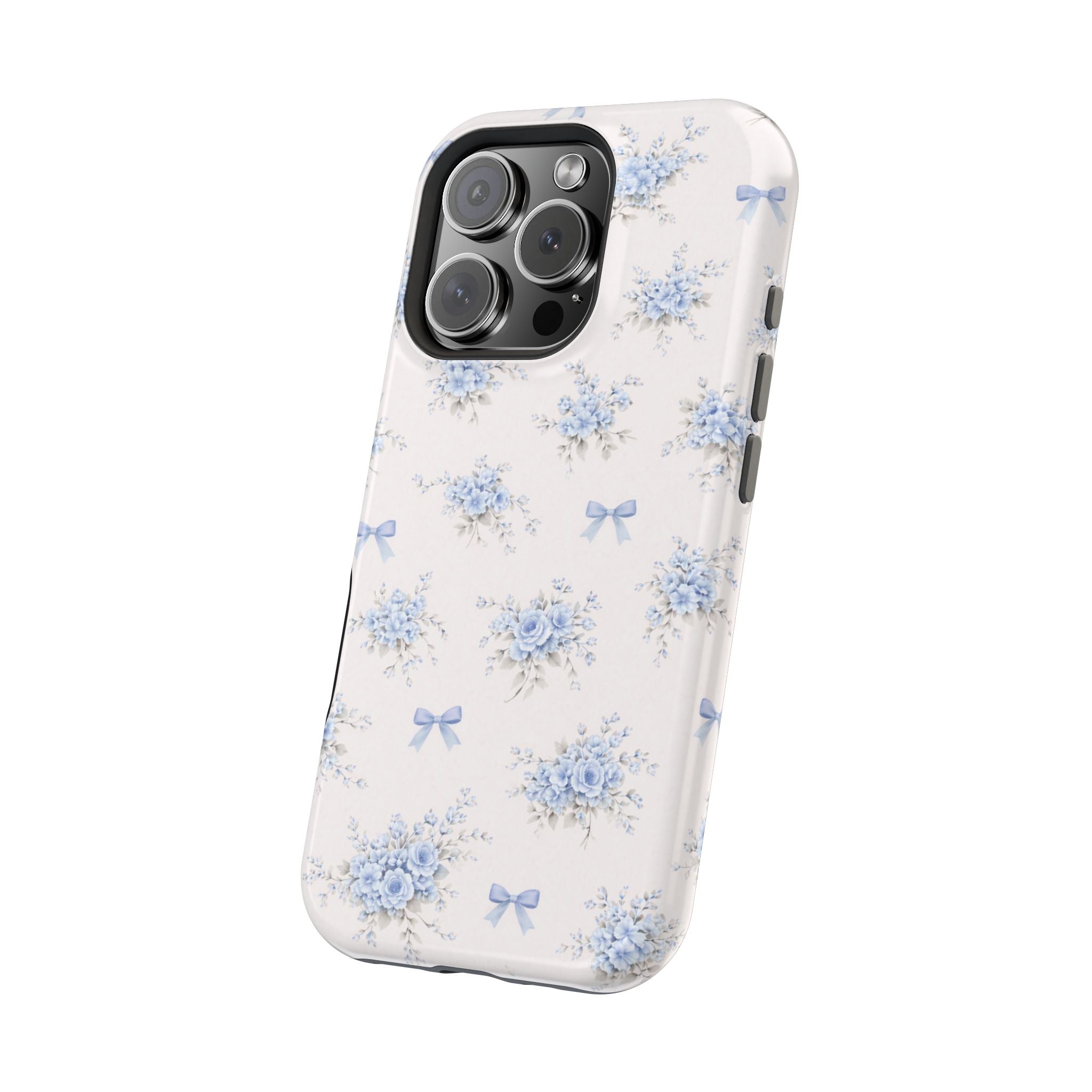 Blue Floral Bouquet iPhone Case | Magnetic Impact-Resistant Case