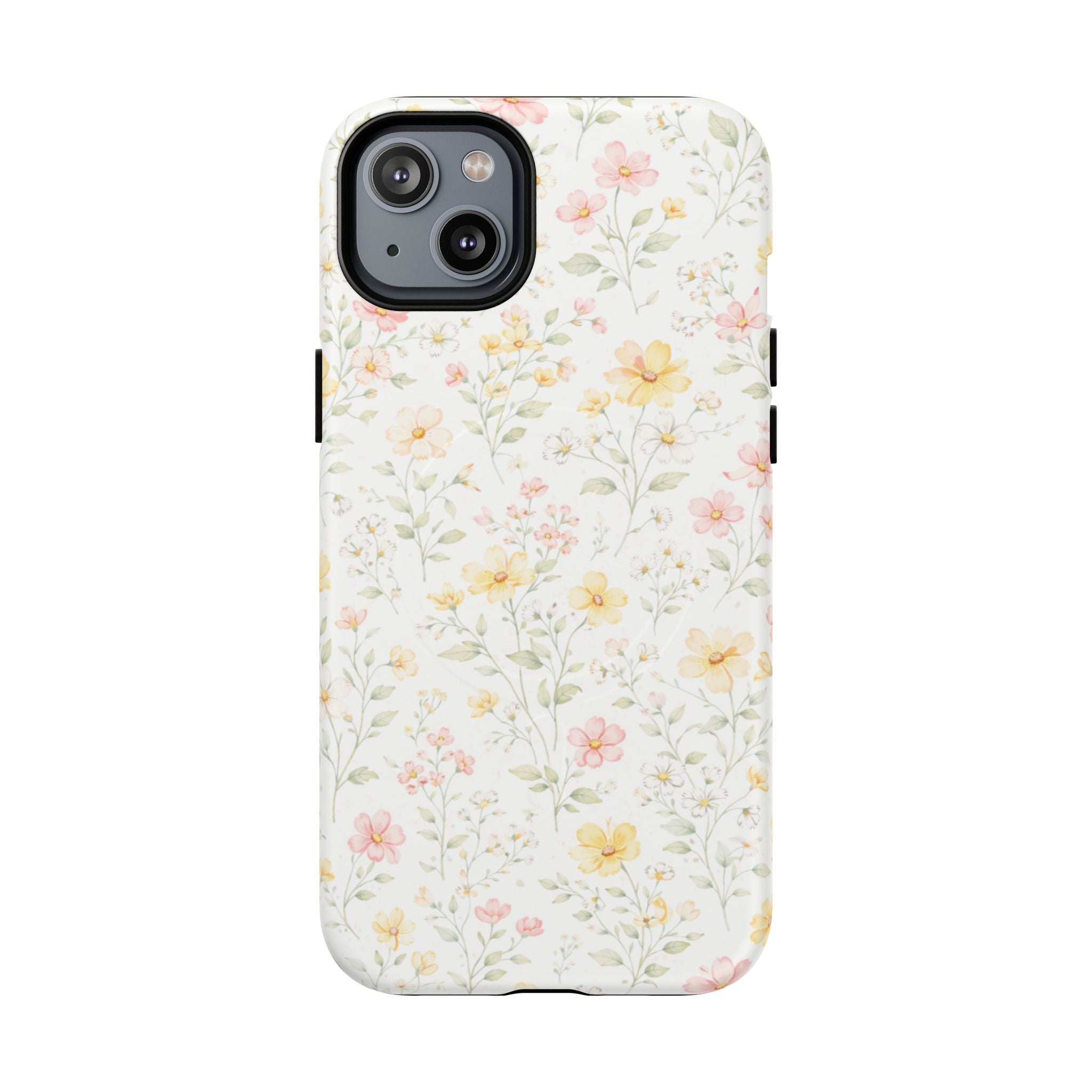 Floral Meadow Tough Magnetic Phone Case | Pastel Wildflower iPhone Cover