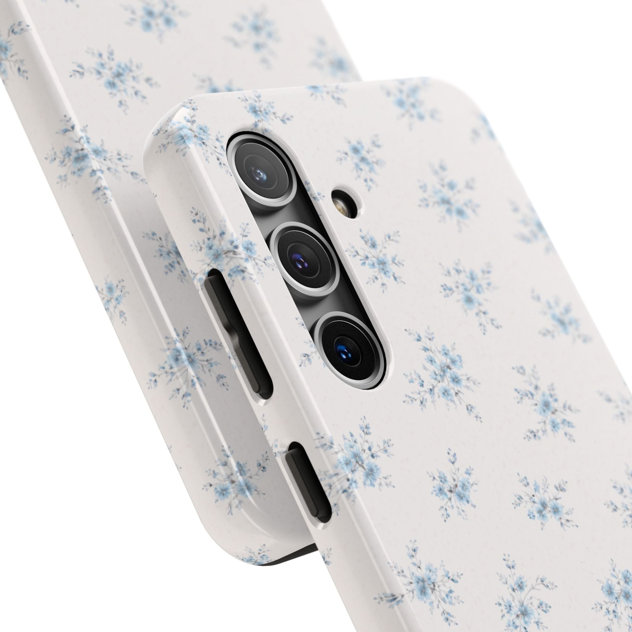 Blue Baby Breath Floral Samsung Galaxy Tough Phone Case, Delicate Botanical Print