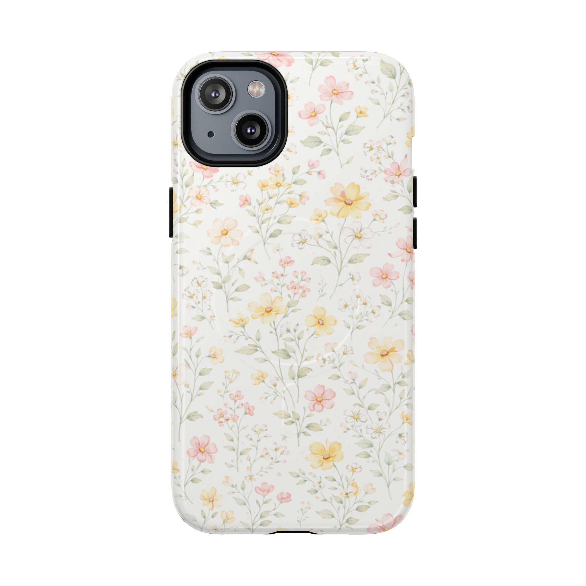 Floral Meadow Tough Magnetic Phone Case | Pastel Wildflower iPhone Cover