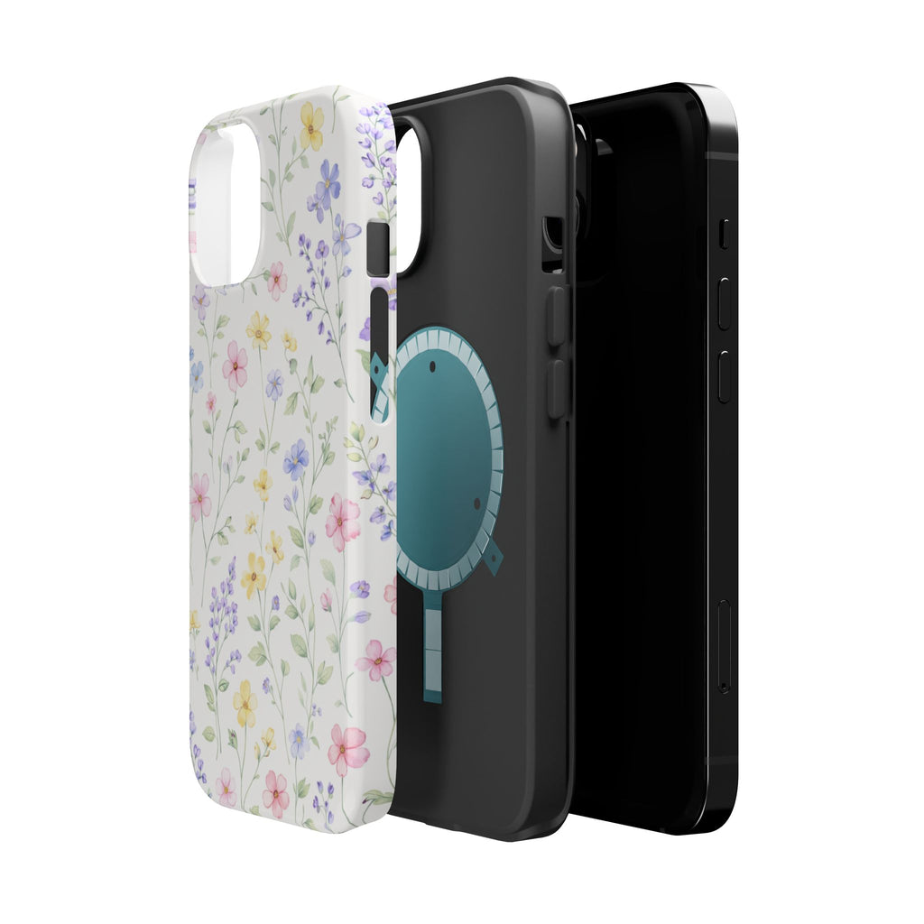 Pastel Wildflower Pattern iPhone Case | Magnetic Impact-Resistant Case