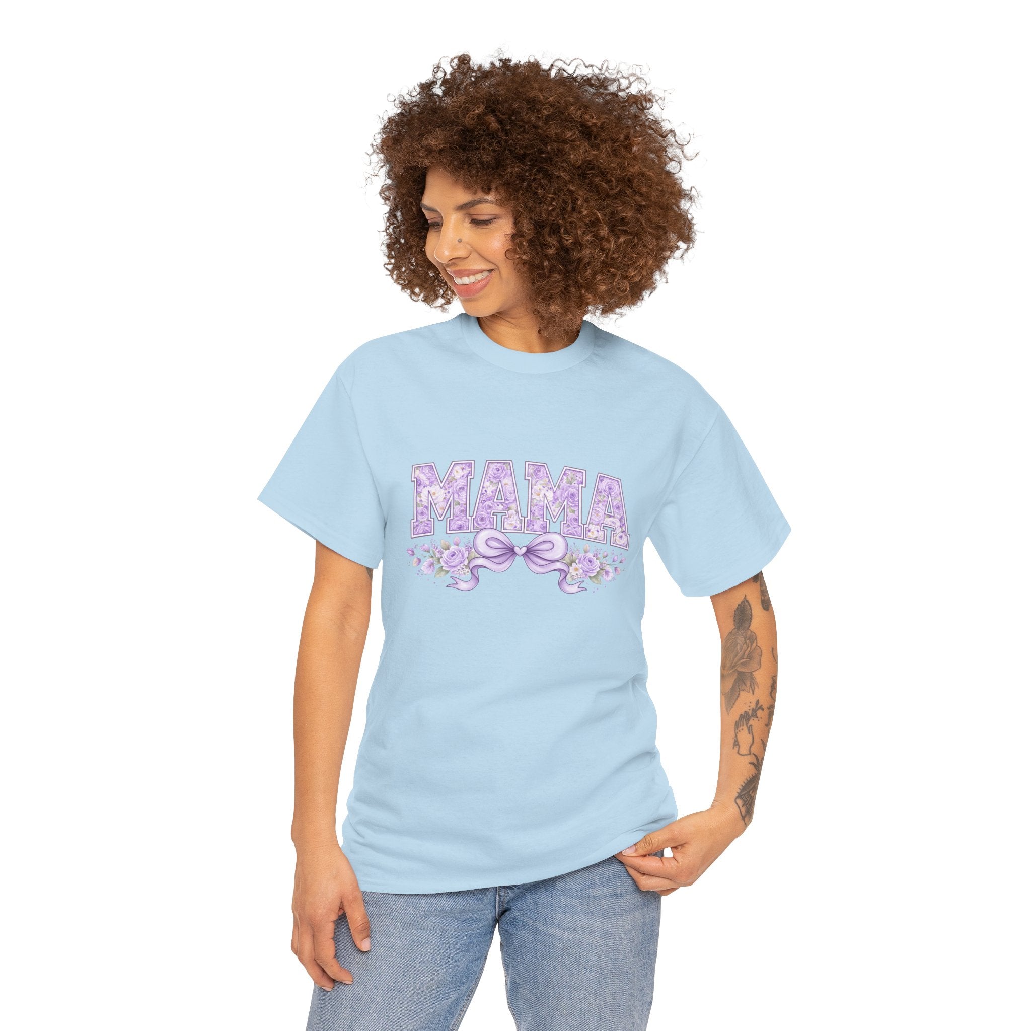 Mama Floral Tee — Lavender 'MAMA' Mother's Day Shirt