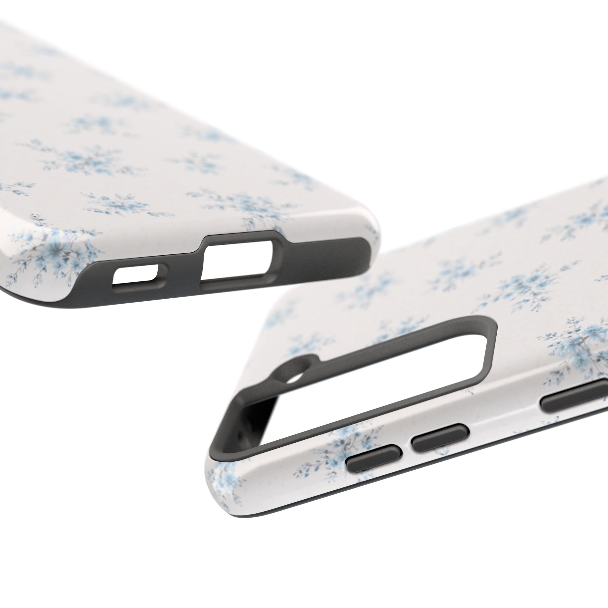 Blue Baby Breath Floral Samsung Galaxy Tough Phone Case, Delicate Botanical Print