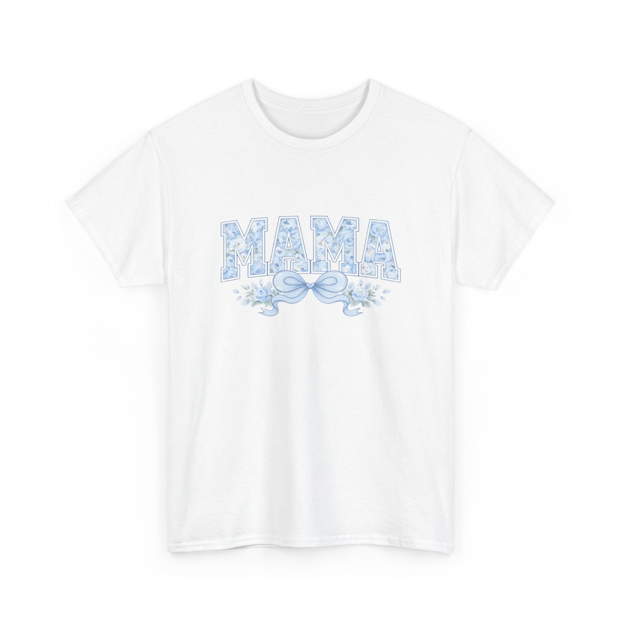 Mama Floral Tee — Blue 'MAMA' Mother's Day T‑Shirt