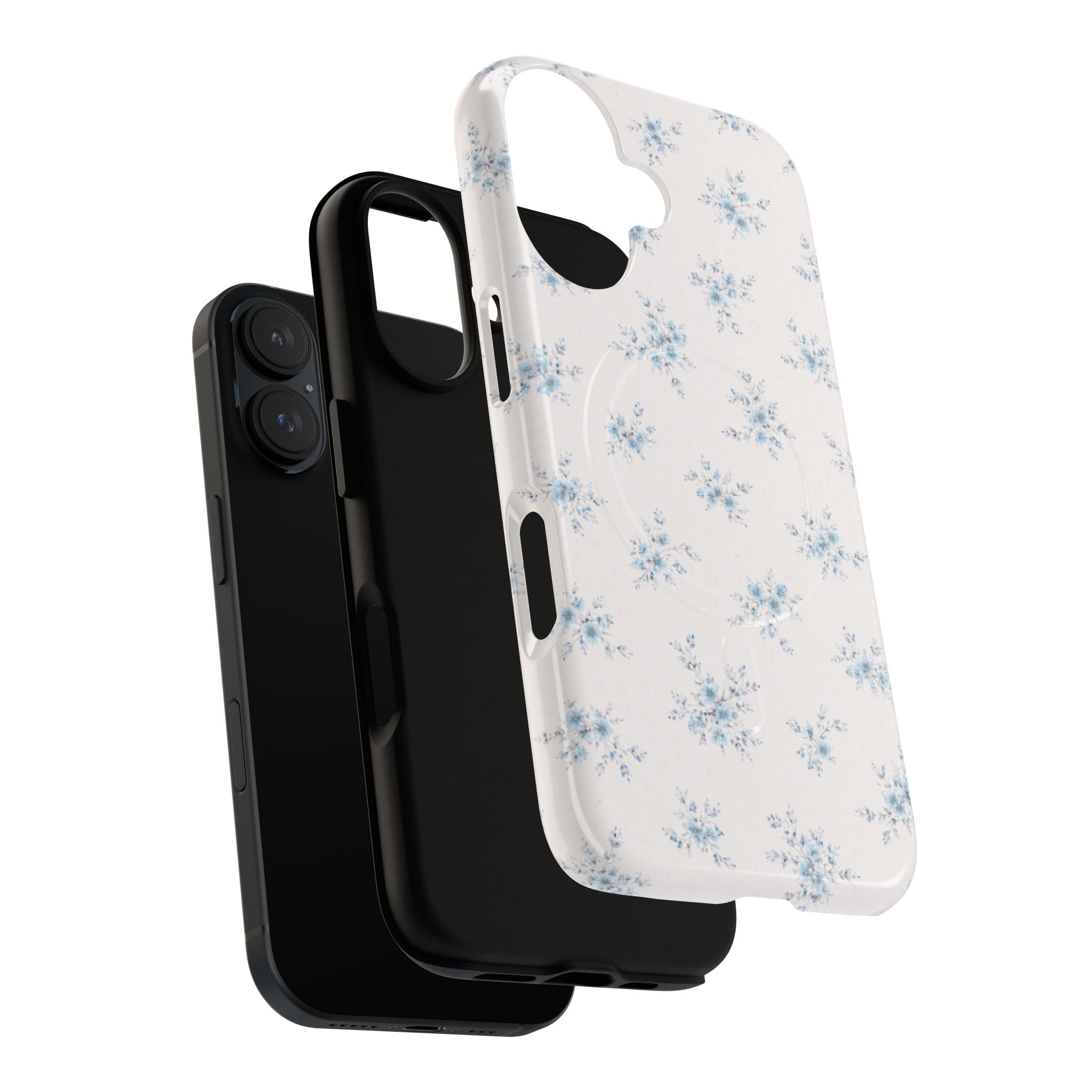 Floral Blue Sprig iPhone Case – MagSafe Compatible