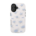 Blue Floral Bow iPhone Case – MagSafe Compatible