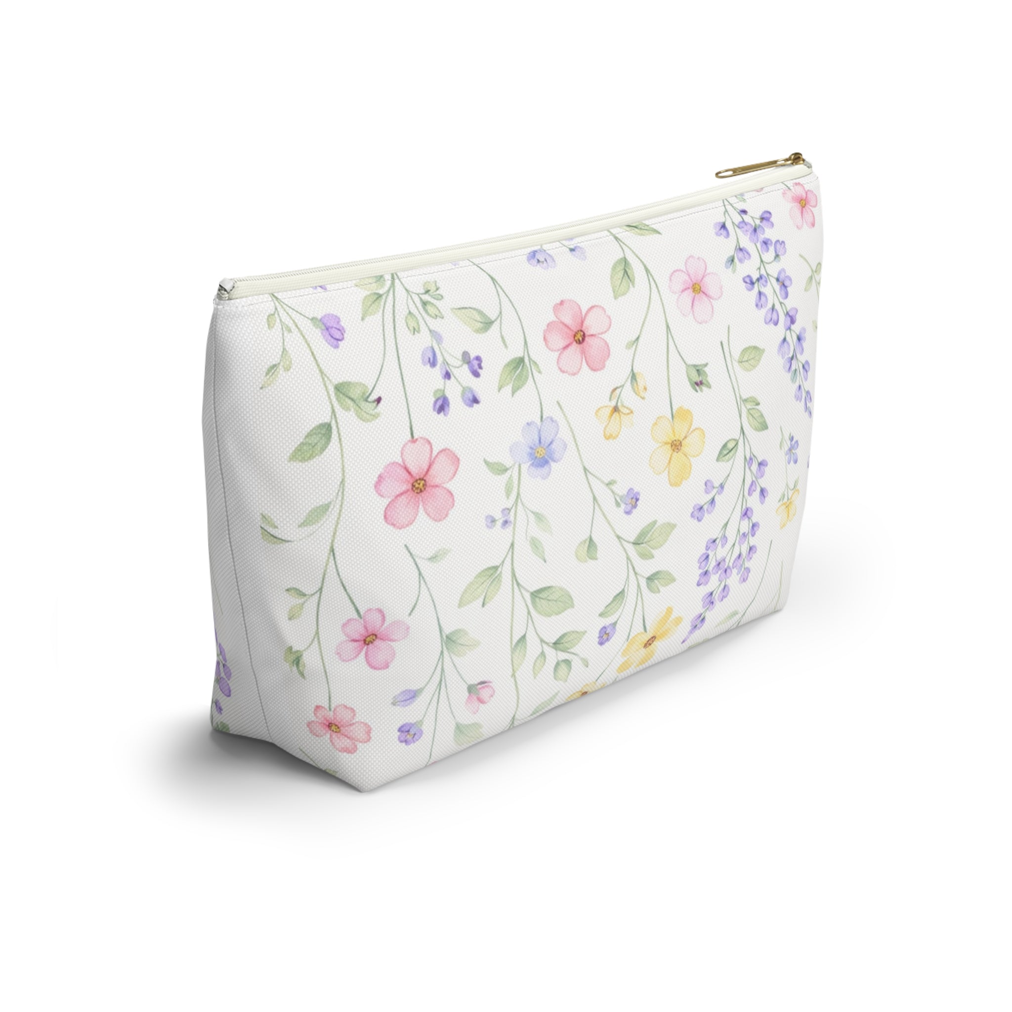 Pastel Wildflower Print Accessory Pouch