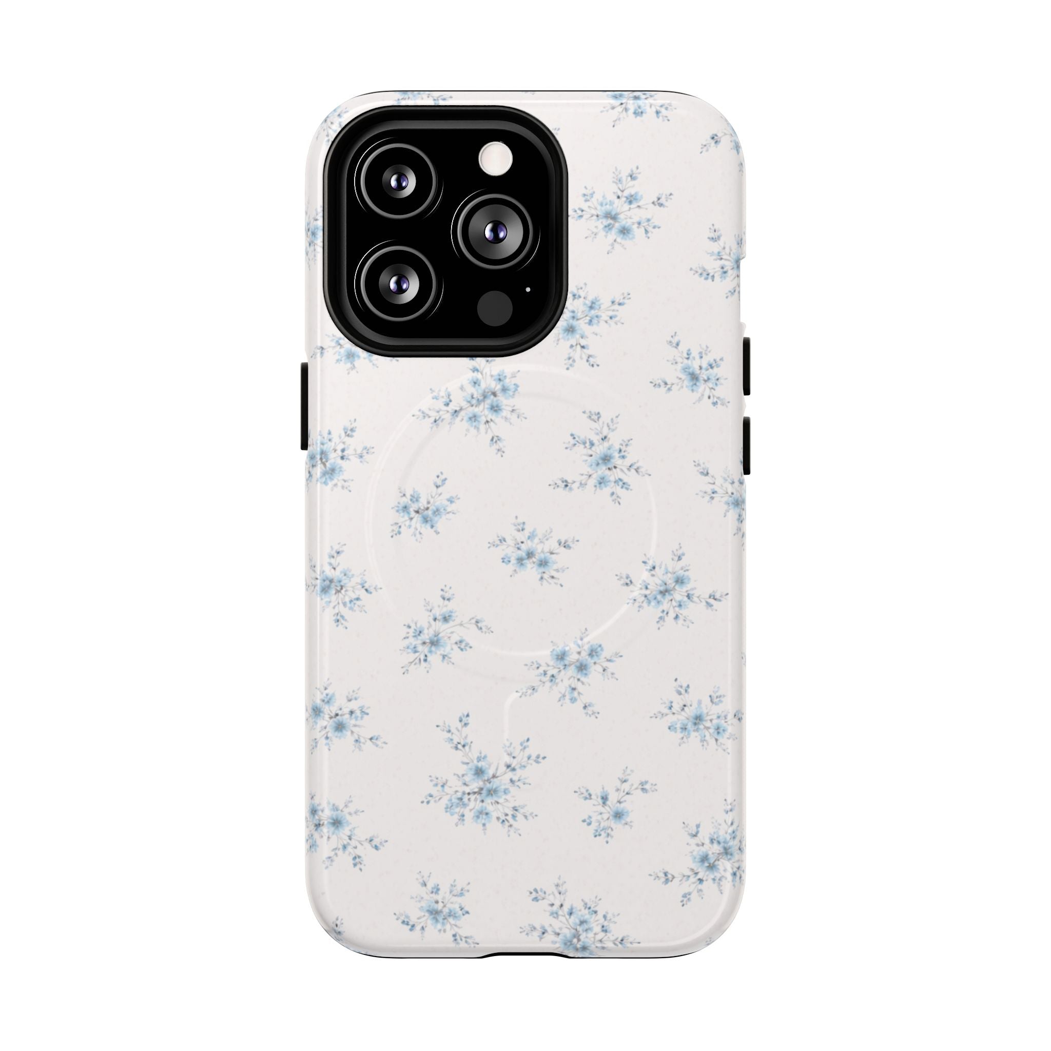 Floral Blue Sprig iPhone Case – MagSafe Compatible