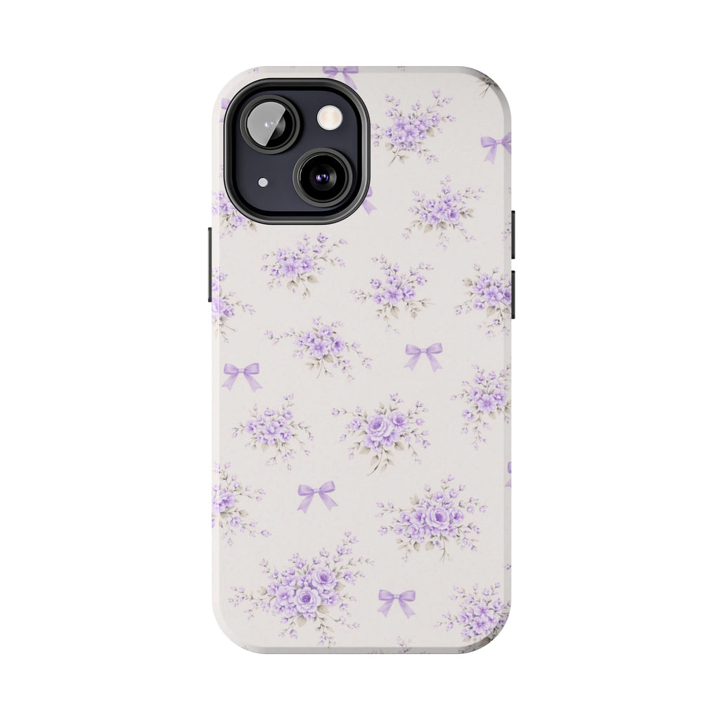 Lavender Floral Bouquet iPhone Case | Tough Phone Case