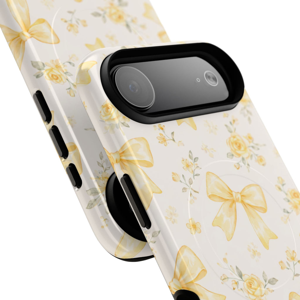 Yellow Rose Bow iPhone Case – MagSafe Compatible