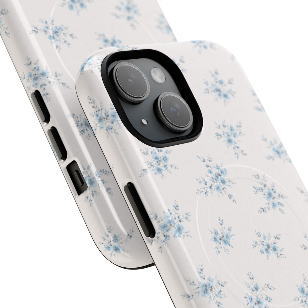Floral Blue Sprig iPhone Case – MagSafe Compatible