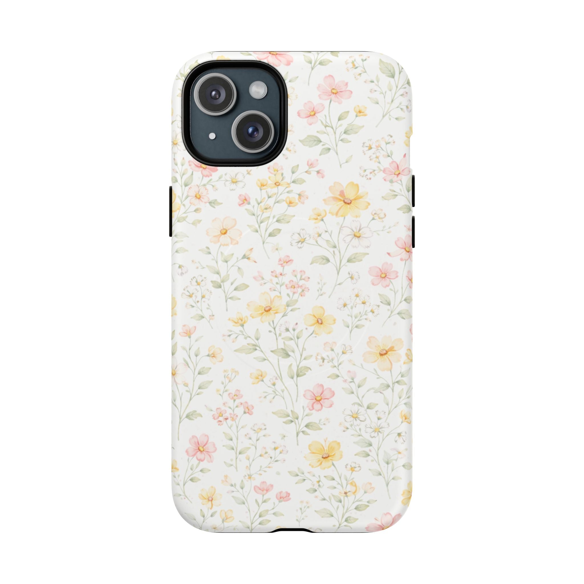 Floral Meadow Tough Magnetic Phone Case | Pastel Wildflower iPhone Cover