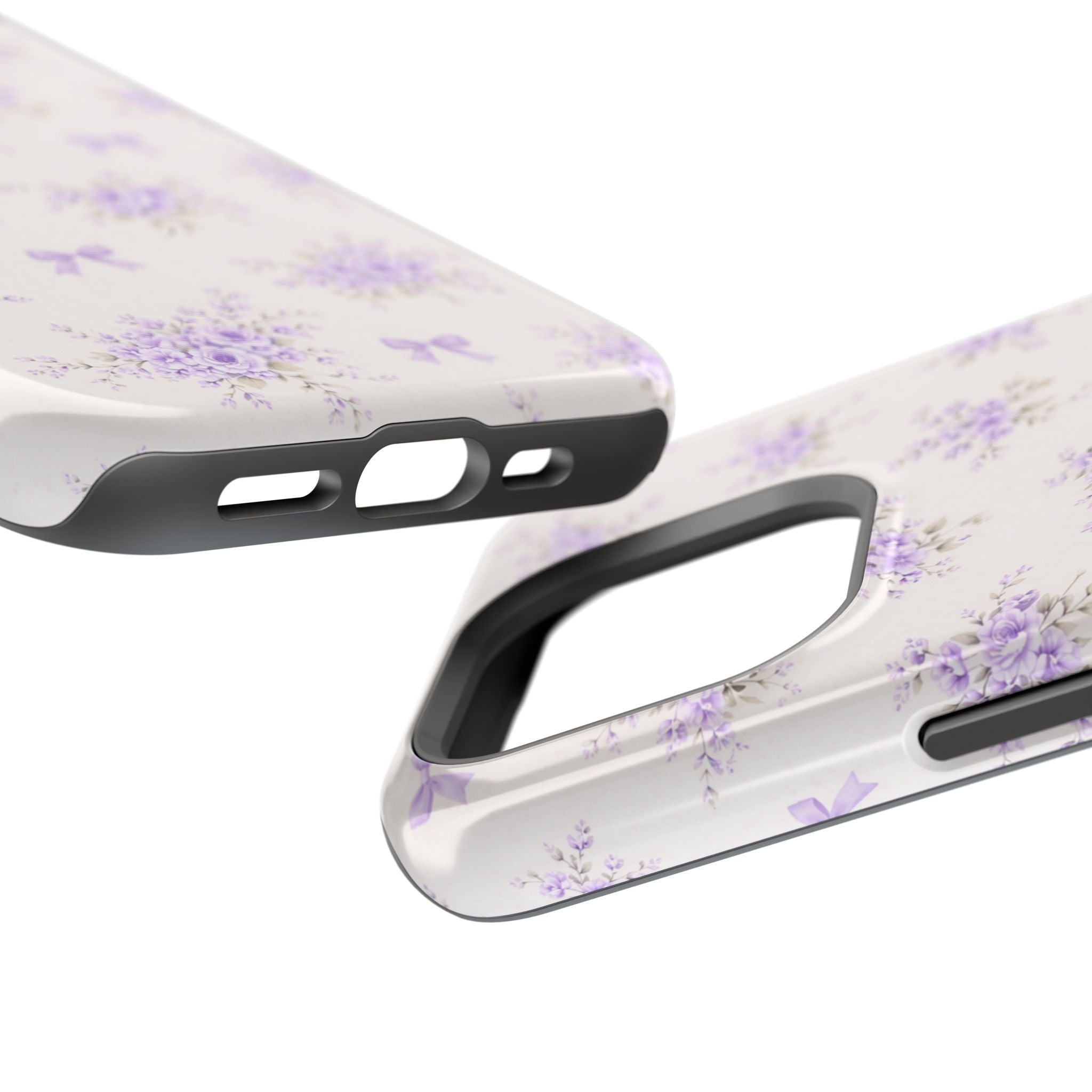 Lavender Bouquet Pattern iPhone Case | Magnetic Impact-Resistant Case