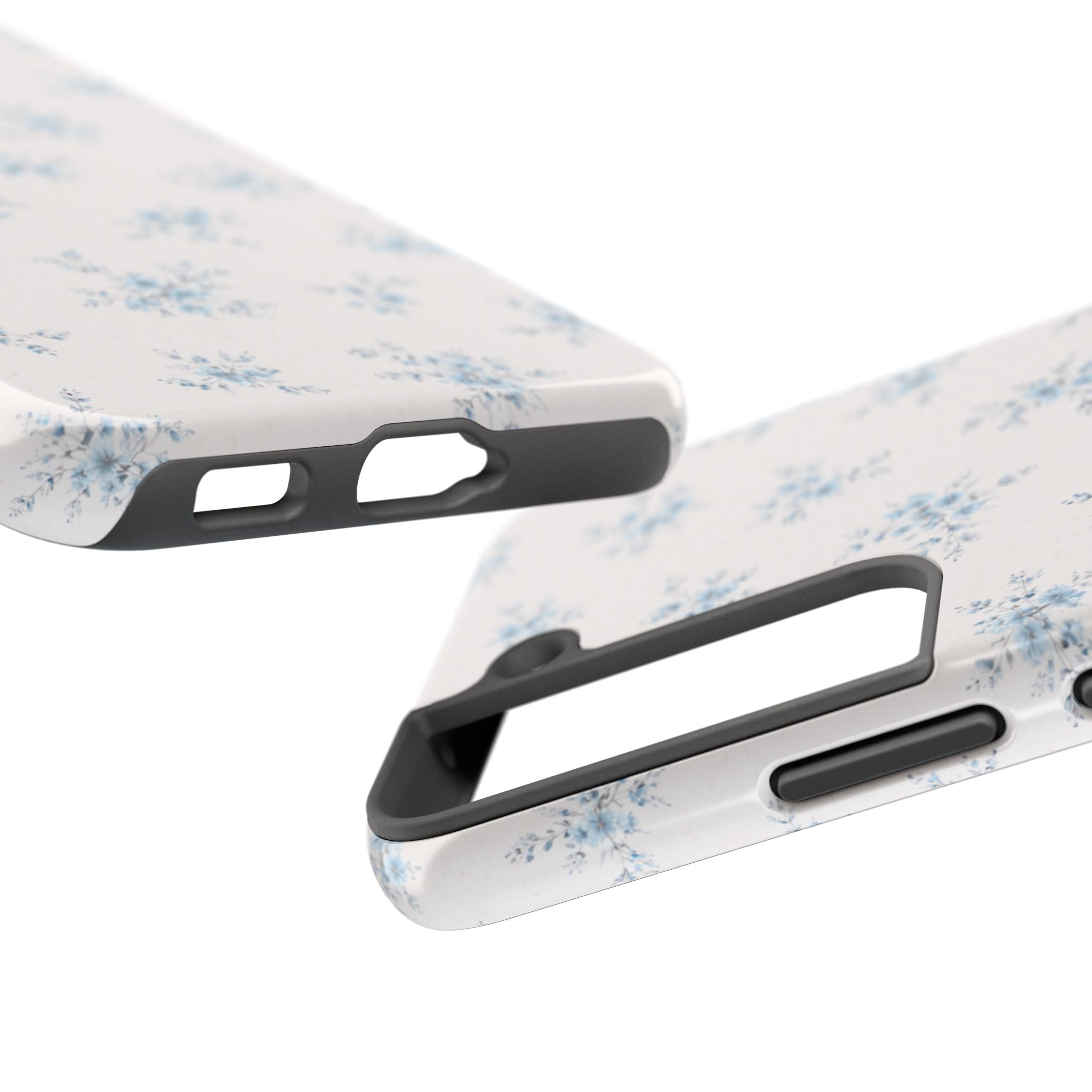 Blue Baby Breath Floral Samsung Galaxy Tough Phone Case, Delicate Botanical Print