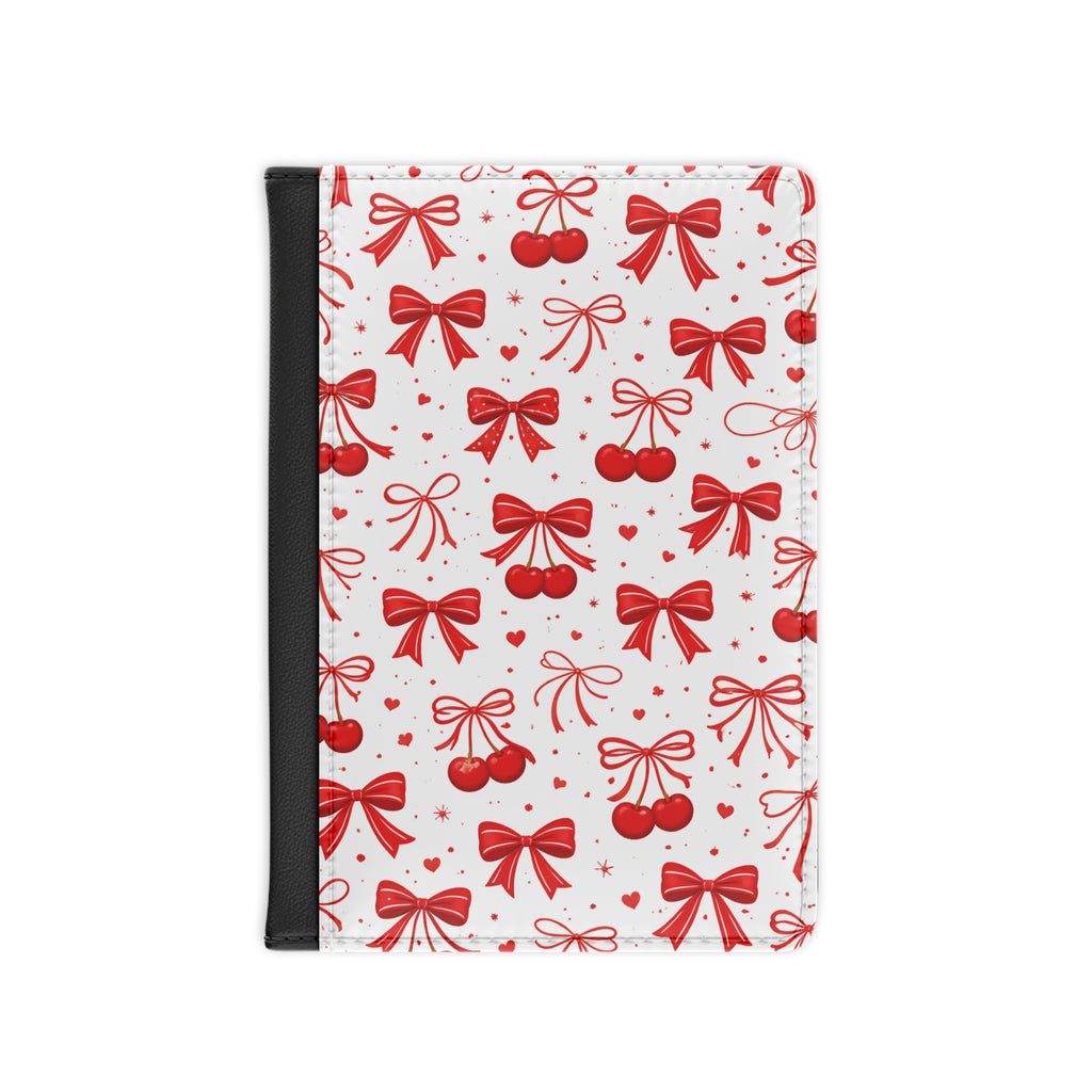 Red Cherry Bow Passport Cover