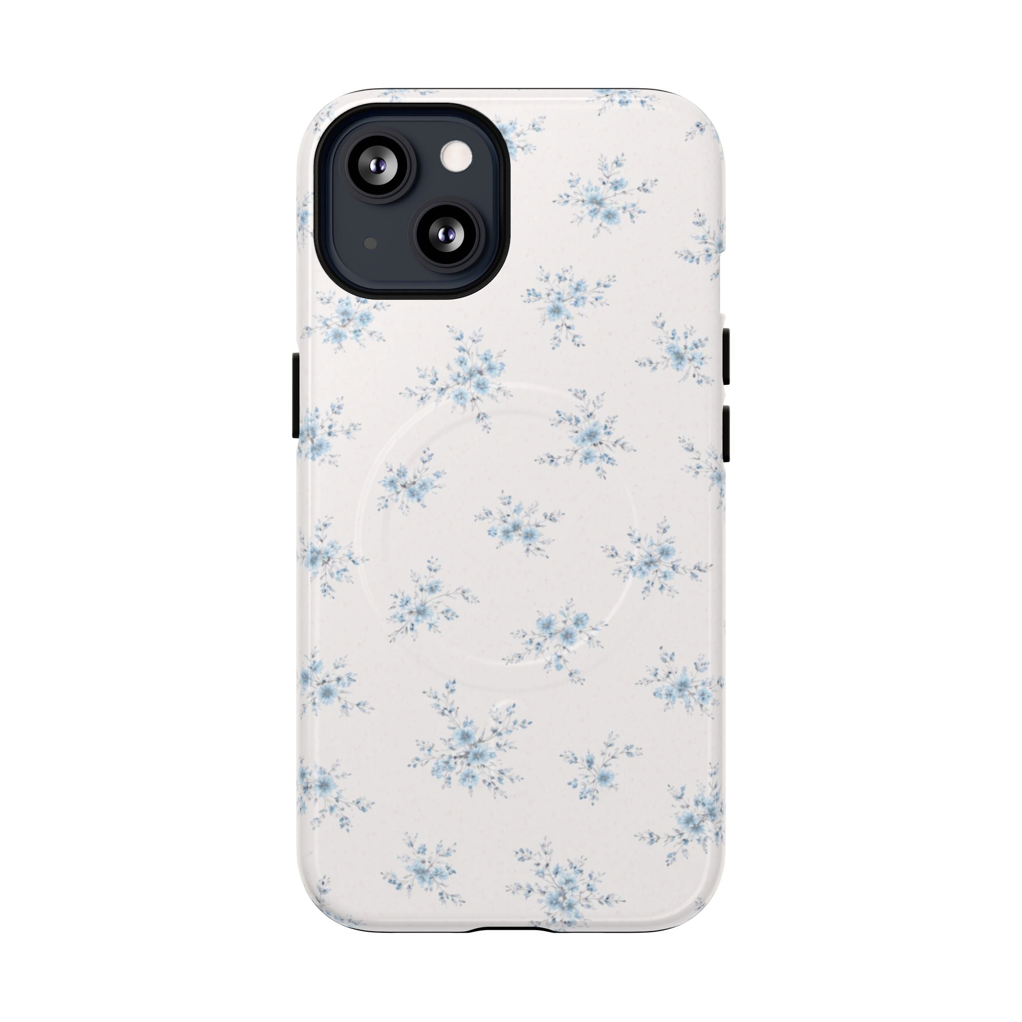 Floral Blue Sprig iPhone Case – MagSafe Compatible