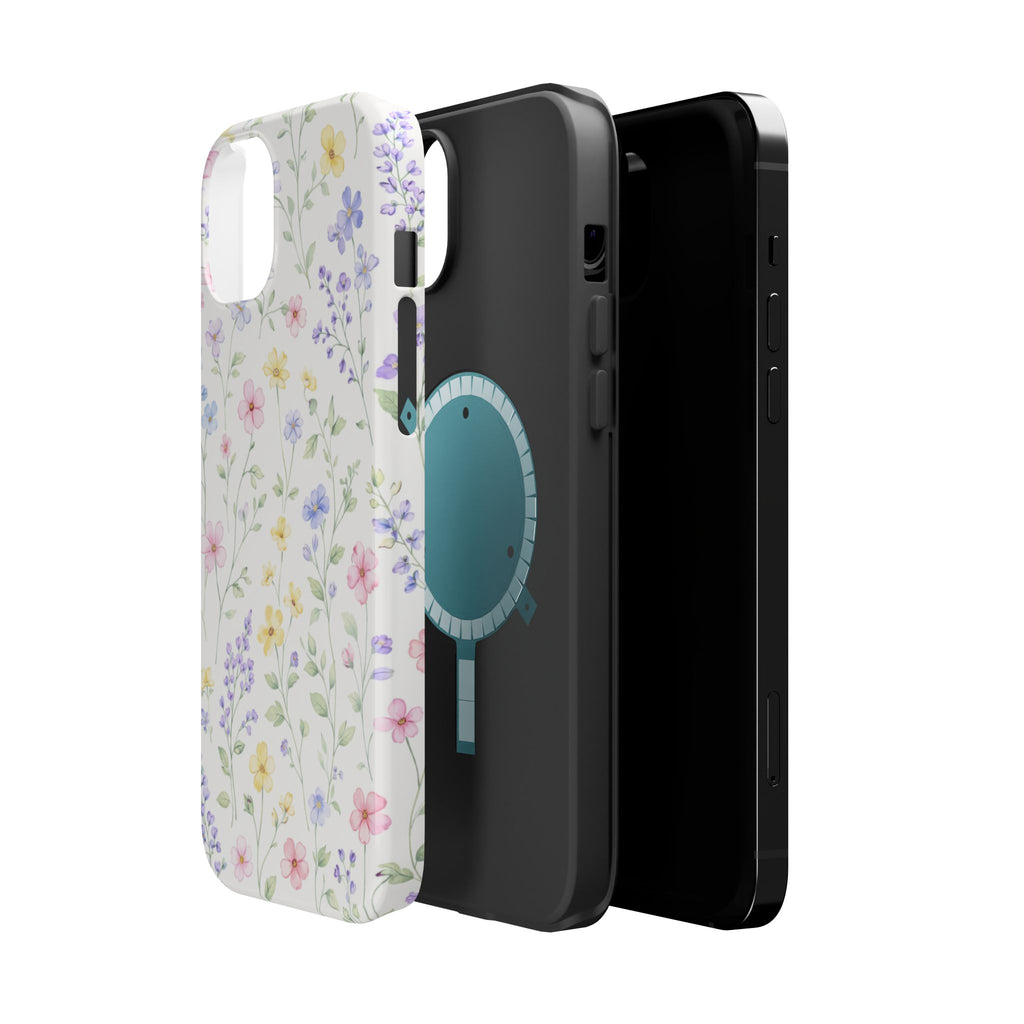 Pastel Wildflower Pattern iPhone Case | Magnetic Impact-Resistant Case