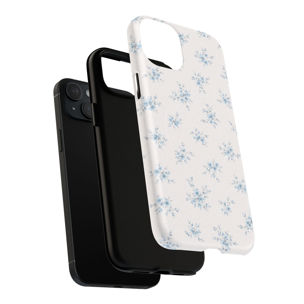 Floral Blue Sprig iPhone Case – MagSafe Compatible
