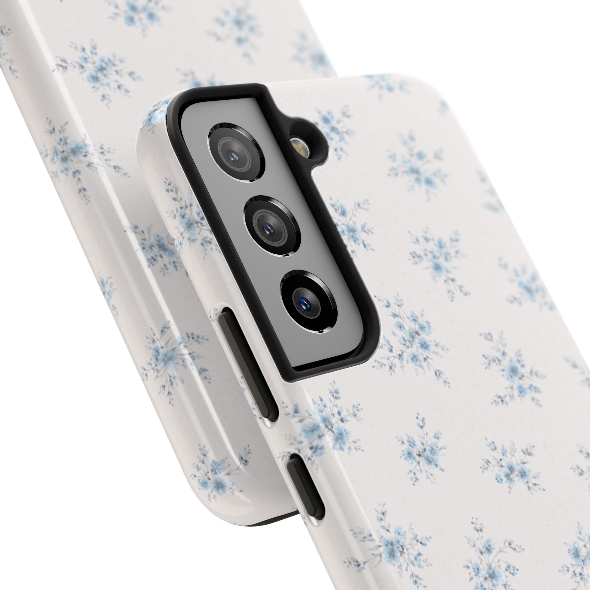 Blue Baby Breath Floral Samsung Galaxy Tough Phone Case, Delicate Botanical Print