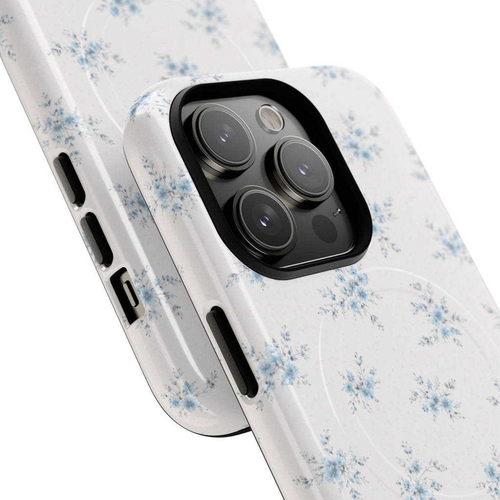 Floral Blue Sprig iPhone Case – MagSafe Compatible