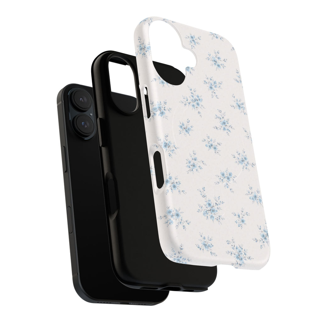 Floral Blue Sprig iPhone Case – MagSafe Compatible